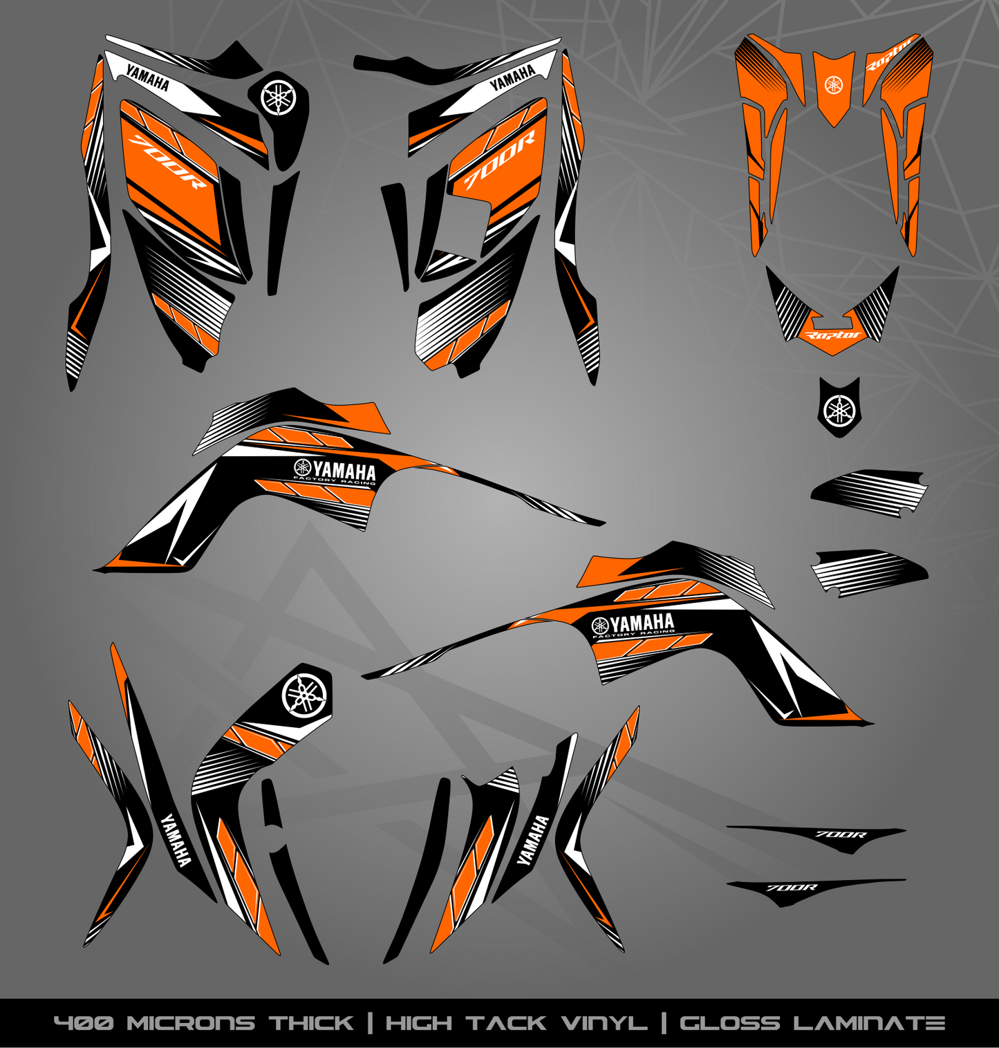 Full Sticker Kit for Yamaha Raptor 700 R (2009-2012)