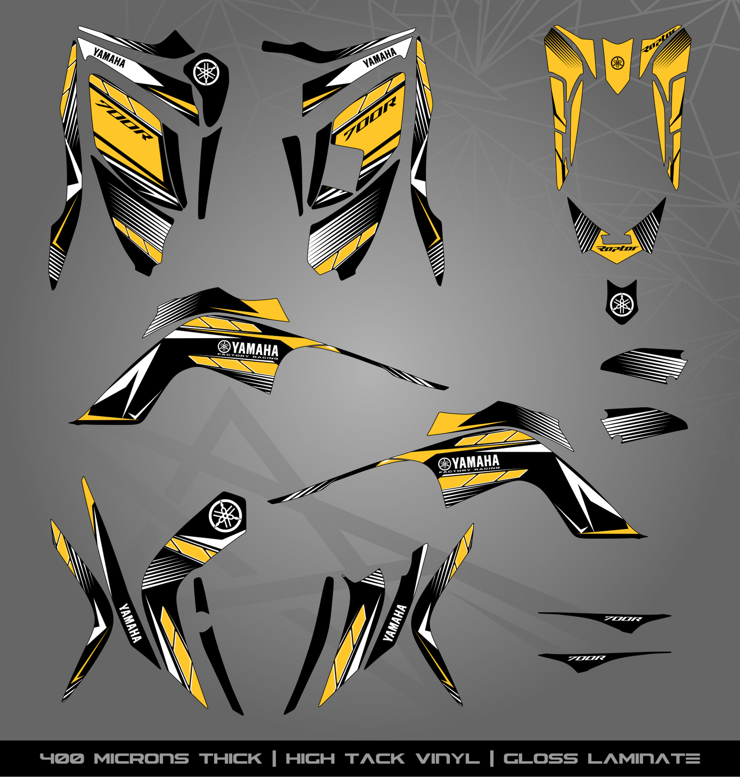 Full Sticker Kit for Yamaha Raptor 700 R (2009-2012)