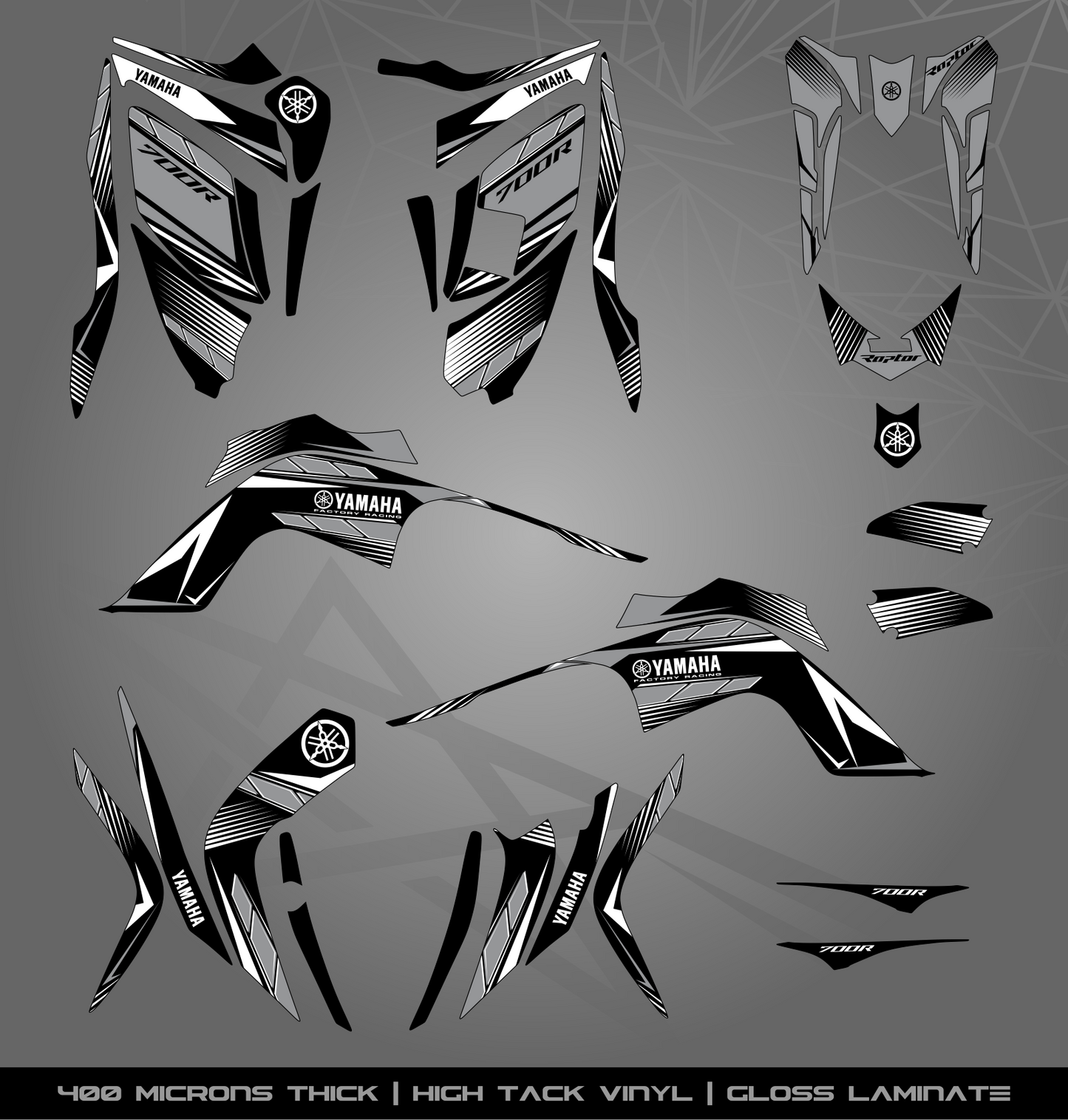 Full Sticker Kit for Yamaha Raptor 700 R (2009-2012)