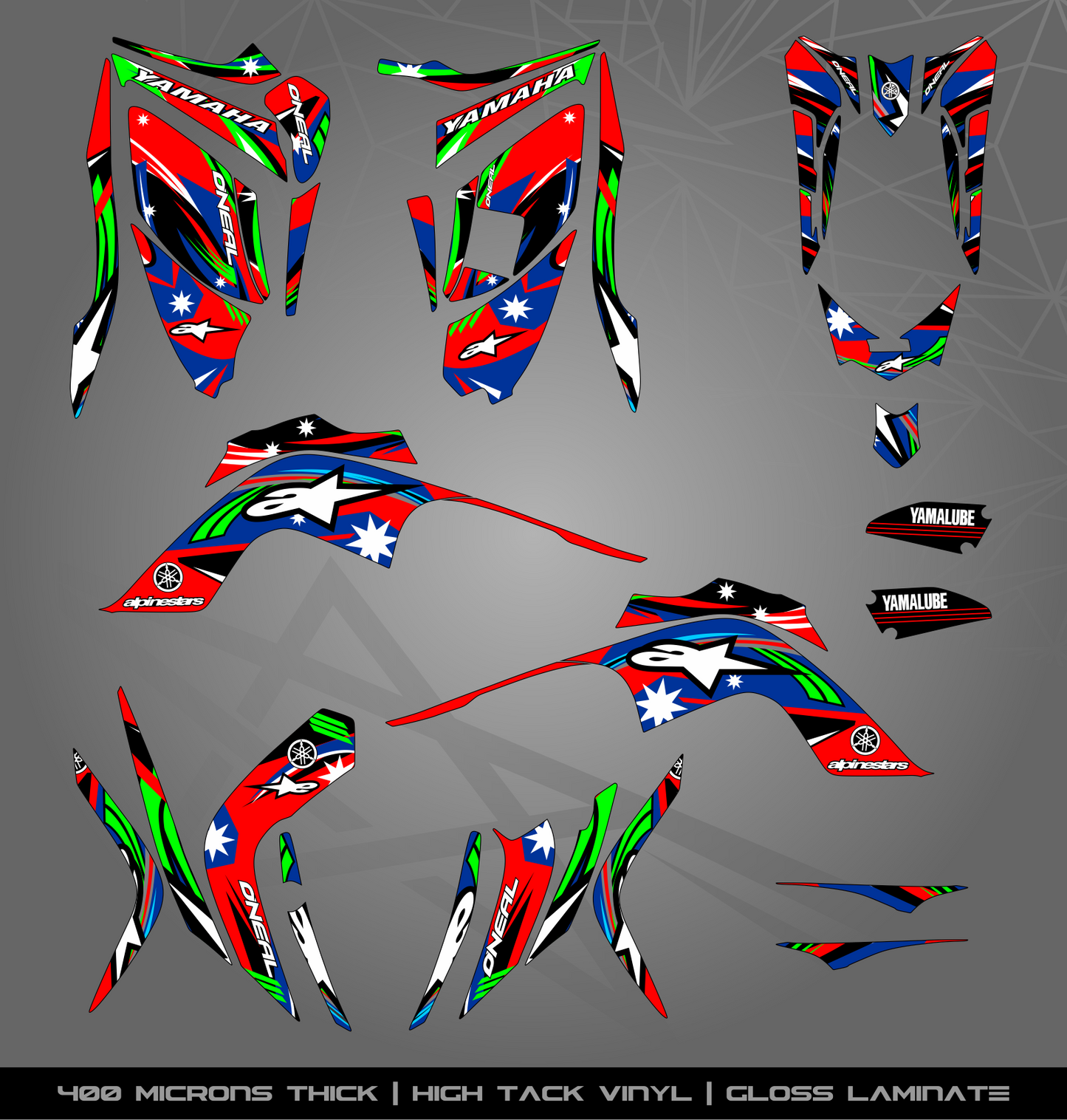 Full Sticker Kit for Yamaha Raptor 700 R (2009-2012)