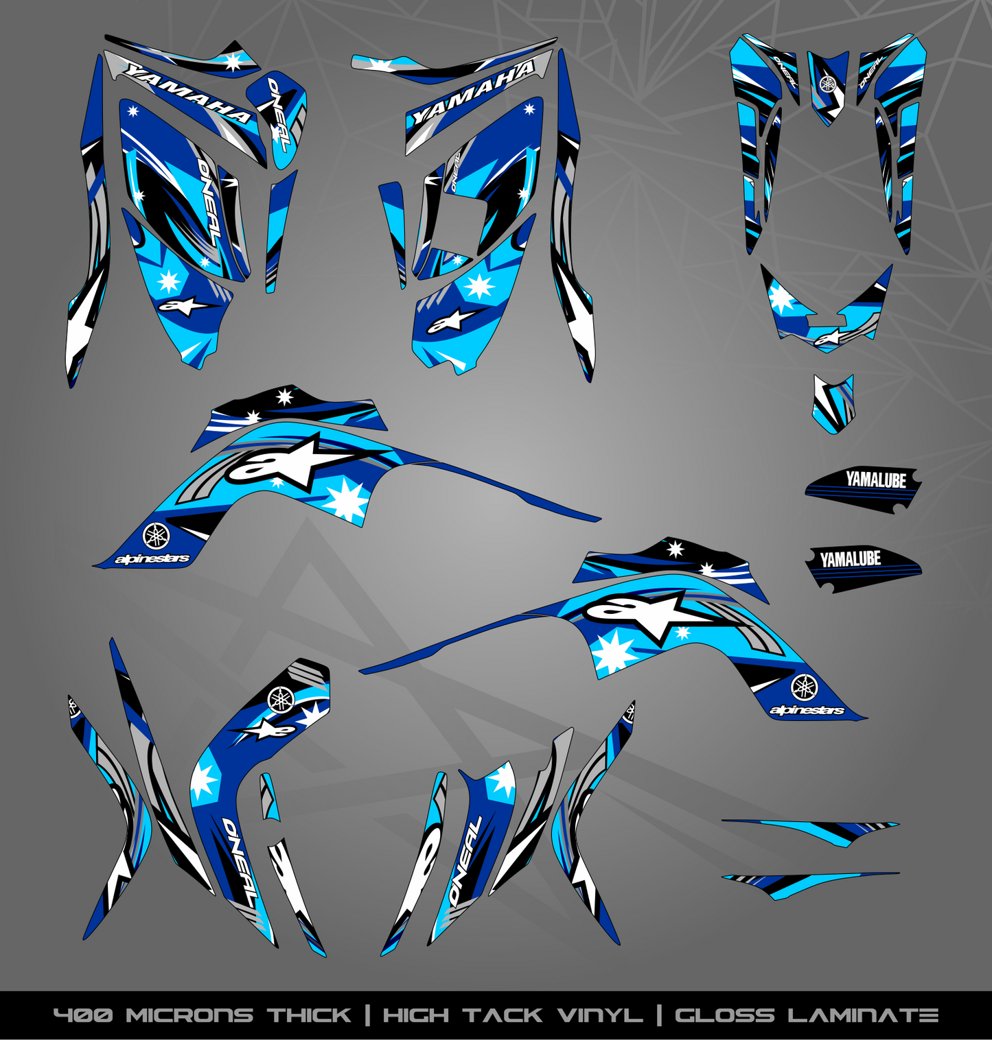 Full Sticker Kit for Yamaha Raptor 700 R (2009-2012)