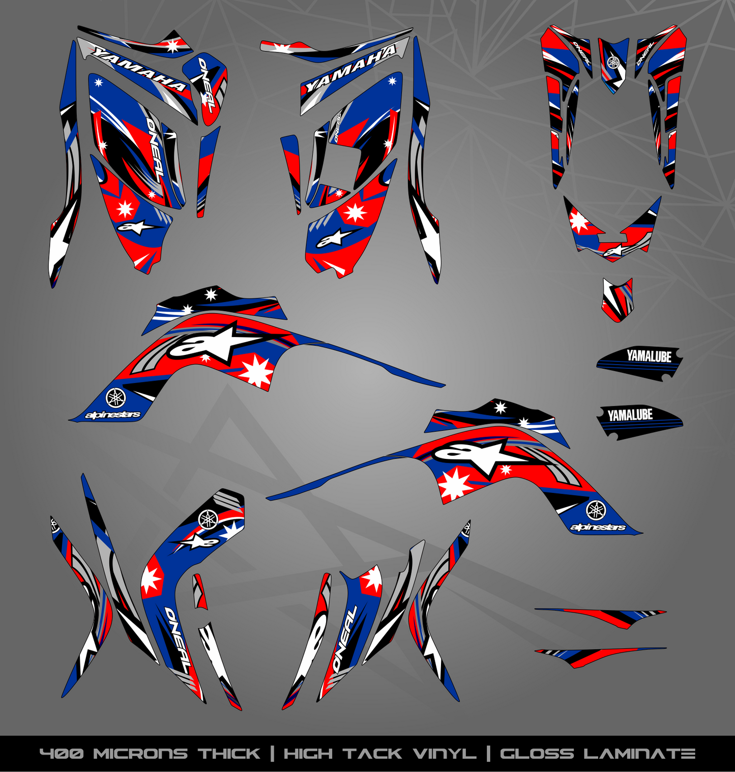 Full Sticker Kit for Yamaha Raptor 700 R (2009-2012)
