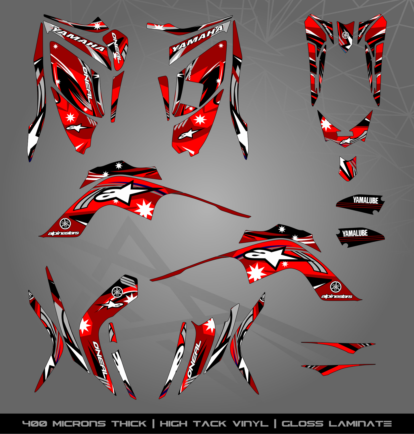 Full Sticker Kit for Yamaha Raptor 700 R (2009-2012)
