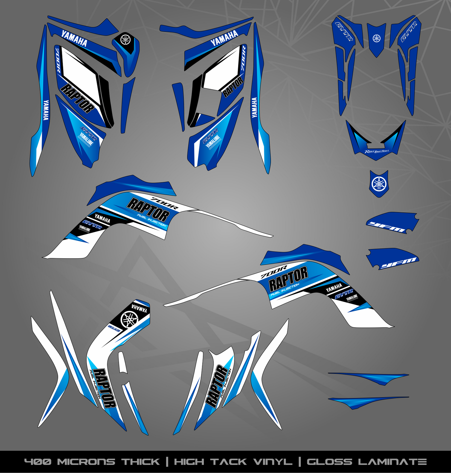 Full Sticker Kit for Yamaha Raptor 700 R (2009-2012)