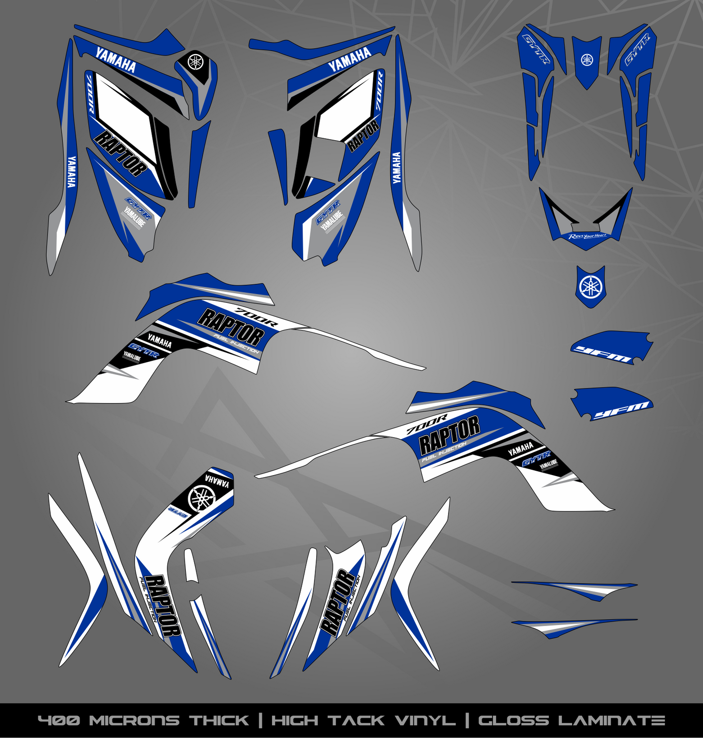 Full Sticker Kit for Yamaha Raptor 700 R (2009-2012)