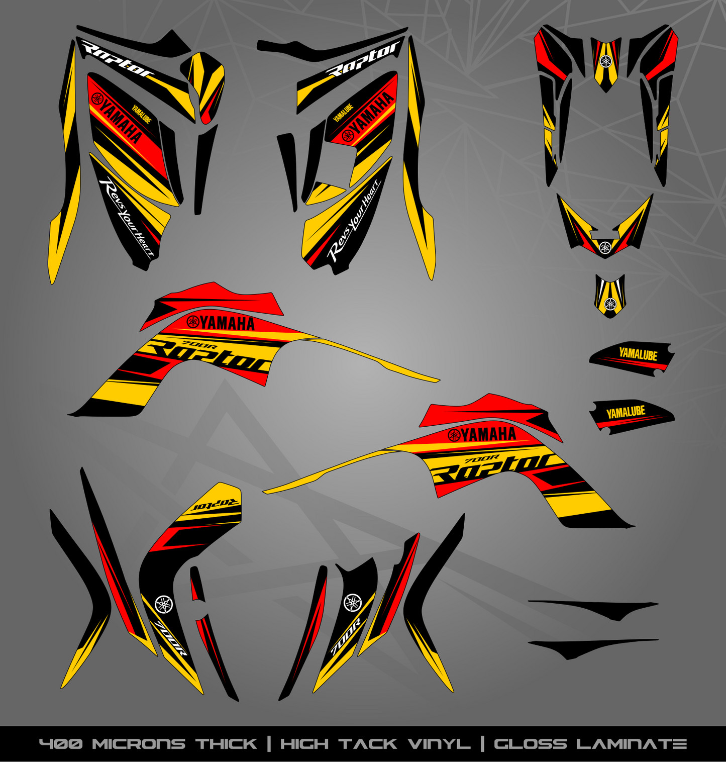 Full Sticker Kit for Yamaha Raptor 700 R (2009-2012)