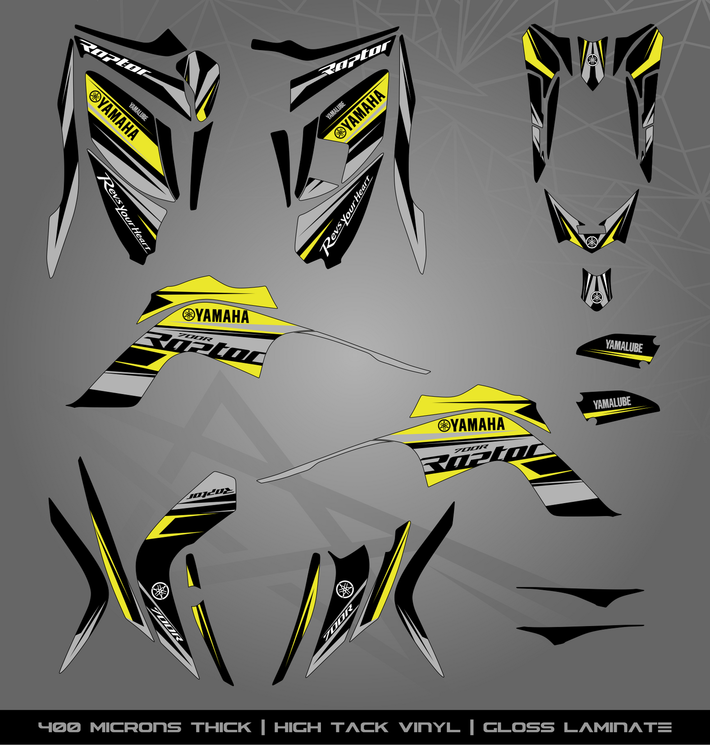 Full Sticker Kit for Yamaha Raptor 700 R (2009-2012)