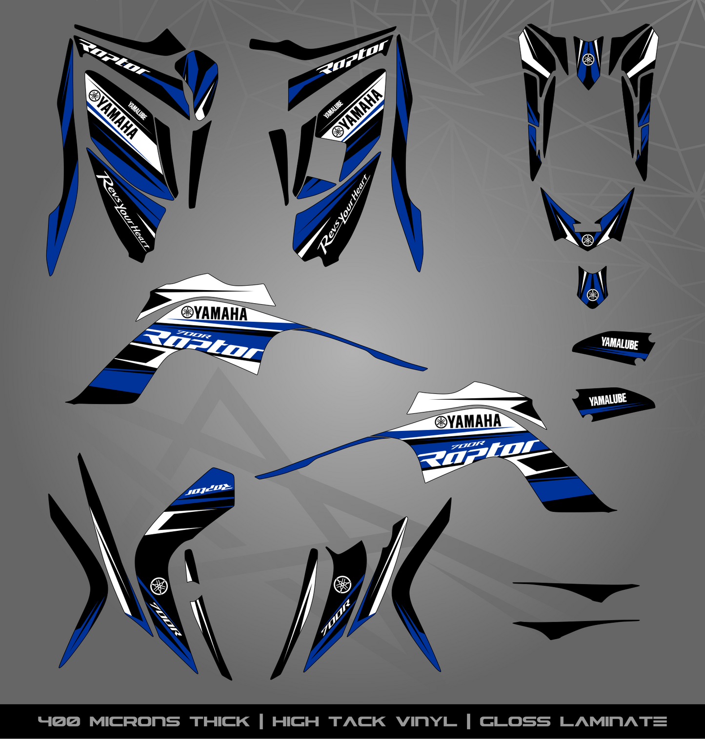 Full Sticker Kit for Yamaha Raptor 700 R (2009-2012)