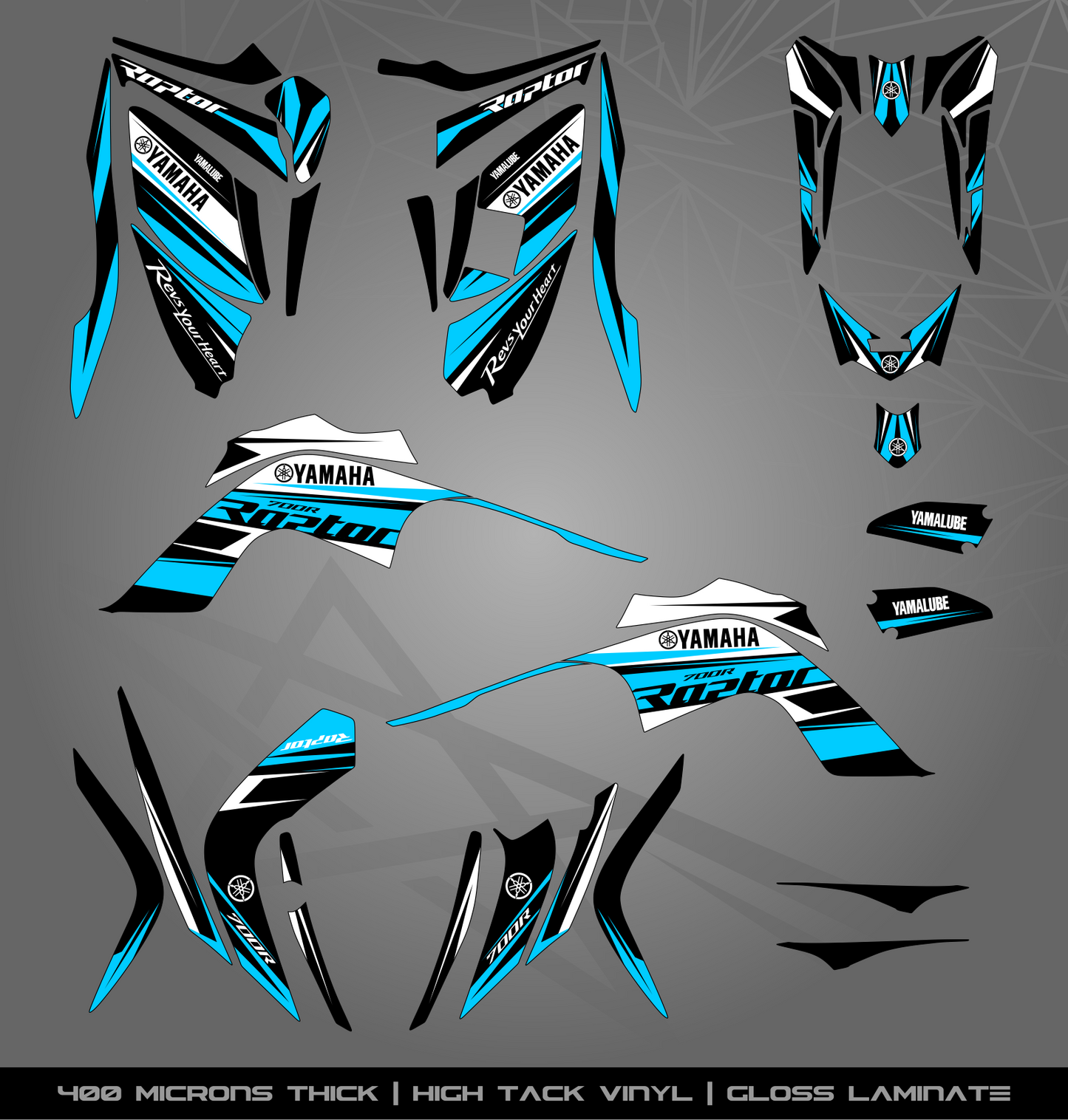Full Sticker Kit for Yamaha Raptor 700 R (2009-2012)