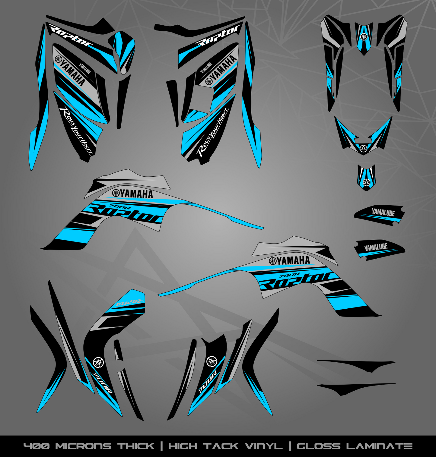 Full Sticker Kit for Yamaha Raptor 700 R (2009-2012)