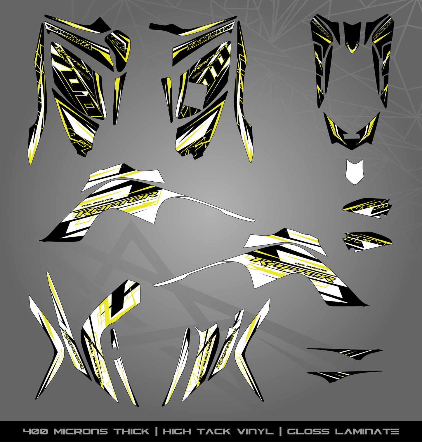 Full Sticker Kit for Yamaha Raptor 700 R (2009-2012)