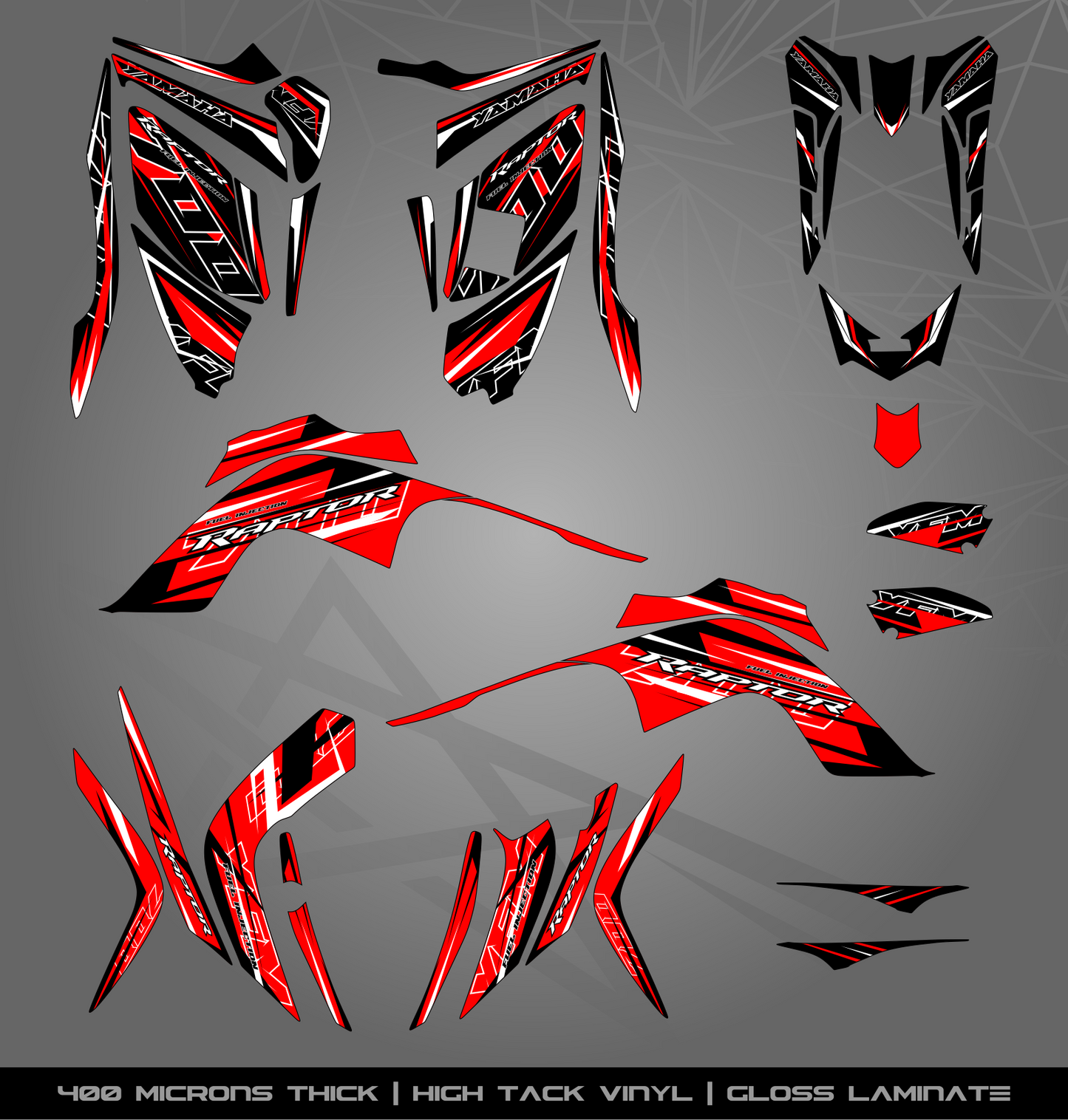 Full Sticker Kit for Yamaha Raptor 700 R (2009-2012)