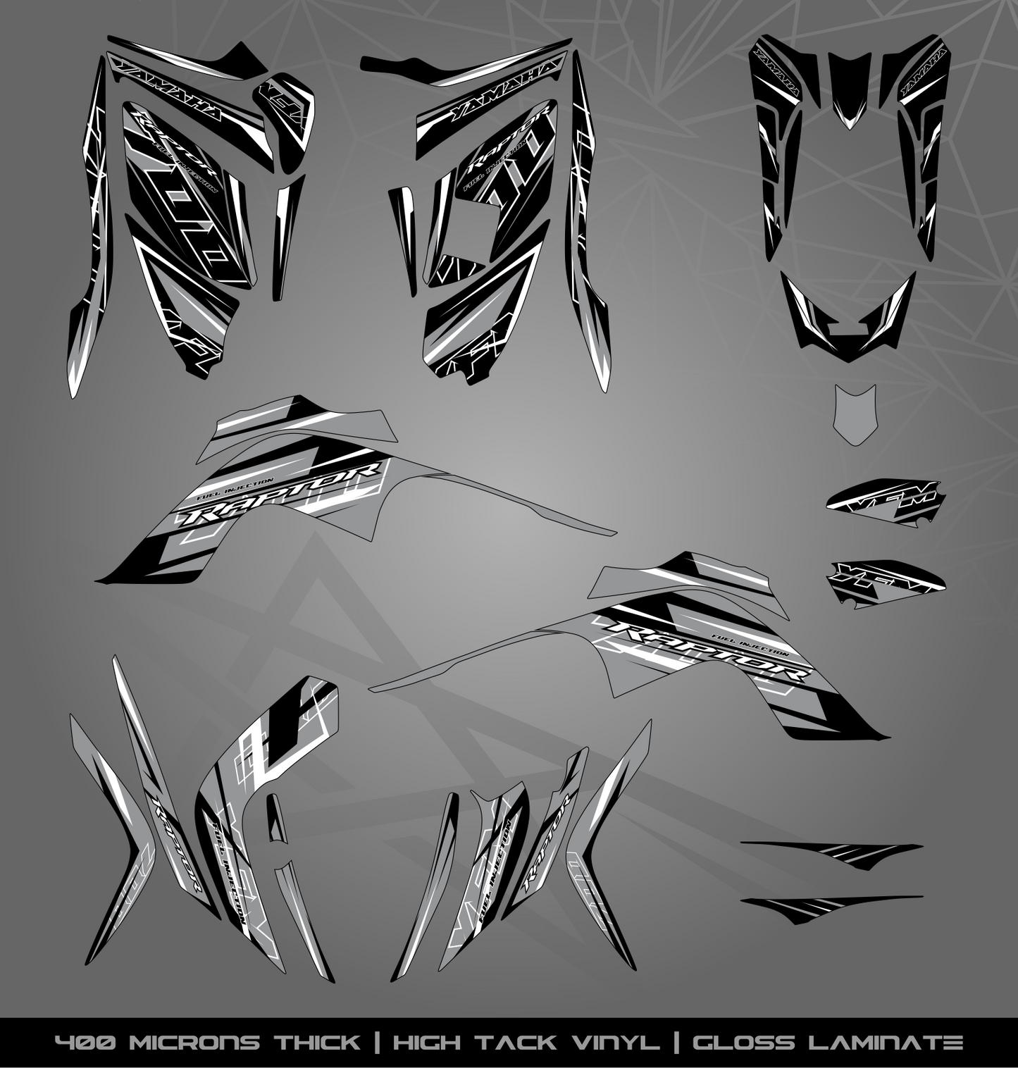 Full Sticker Kit for Yamaha Raptor 700 R (2009-2012)