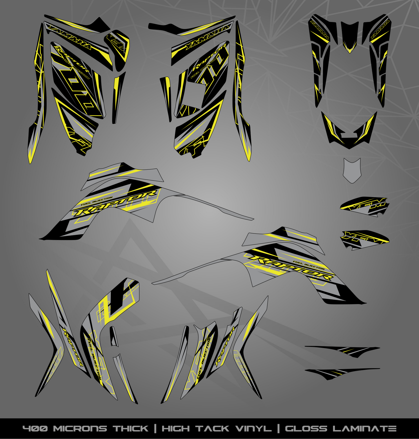Full Sticker Kit for Yamaha Raptor 700 R (2009-2012)