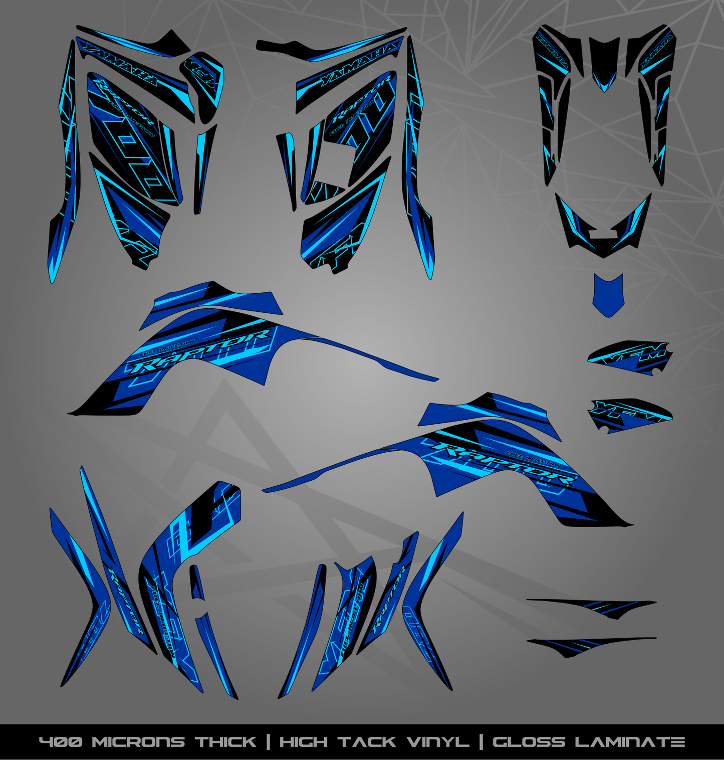 Full Sticker Kit for Yamaha Raptor 700 R (2009-2012)