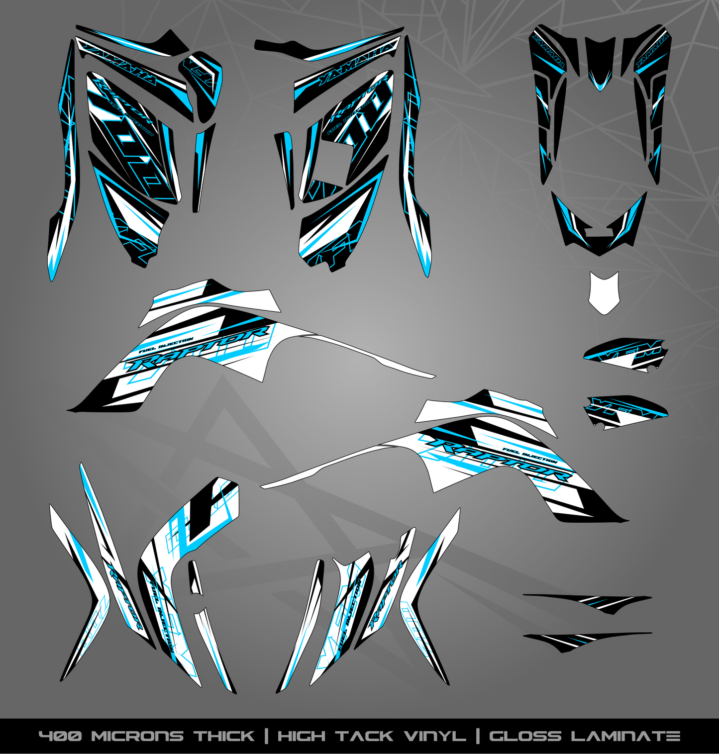 Full Sticker Kit for Yamaha Raptor 700 R (2009-2012)
