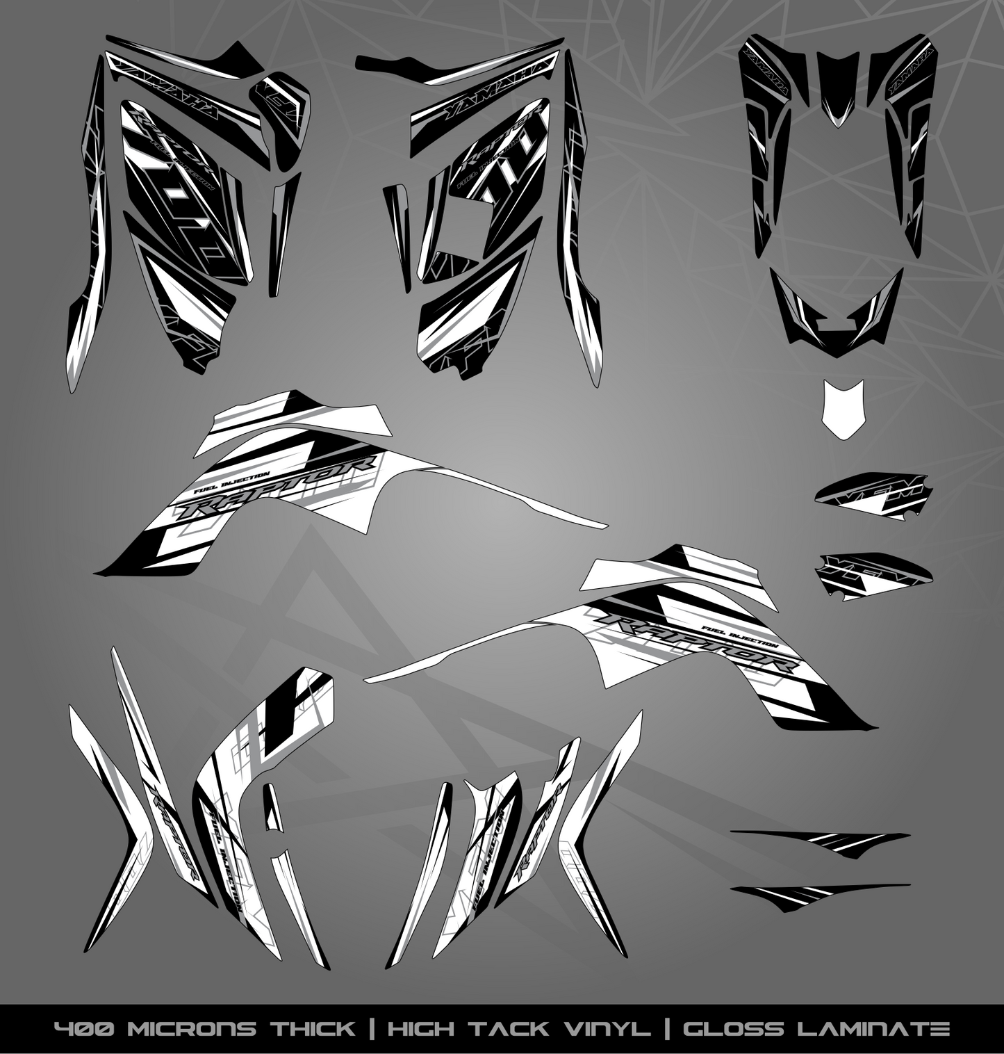 Full Sticker Kit for Yamaha Raptor 700 R (2009-2012)