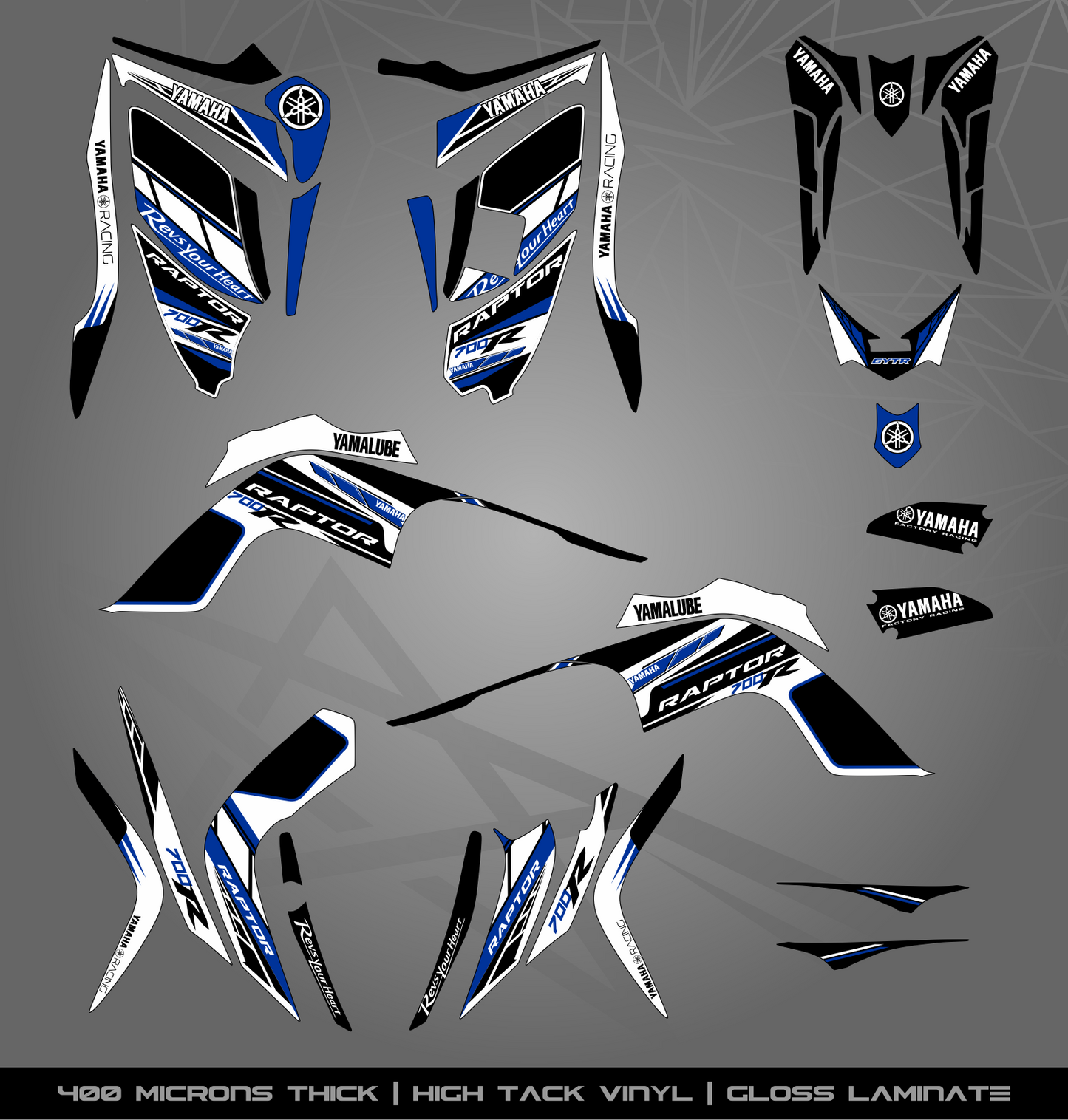 Full Sticker Kit for Yamaha Raptor 700 R (2009-2012)