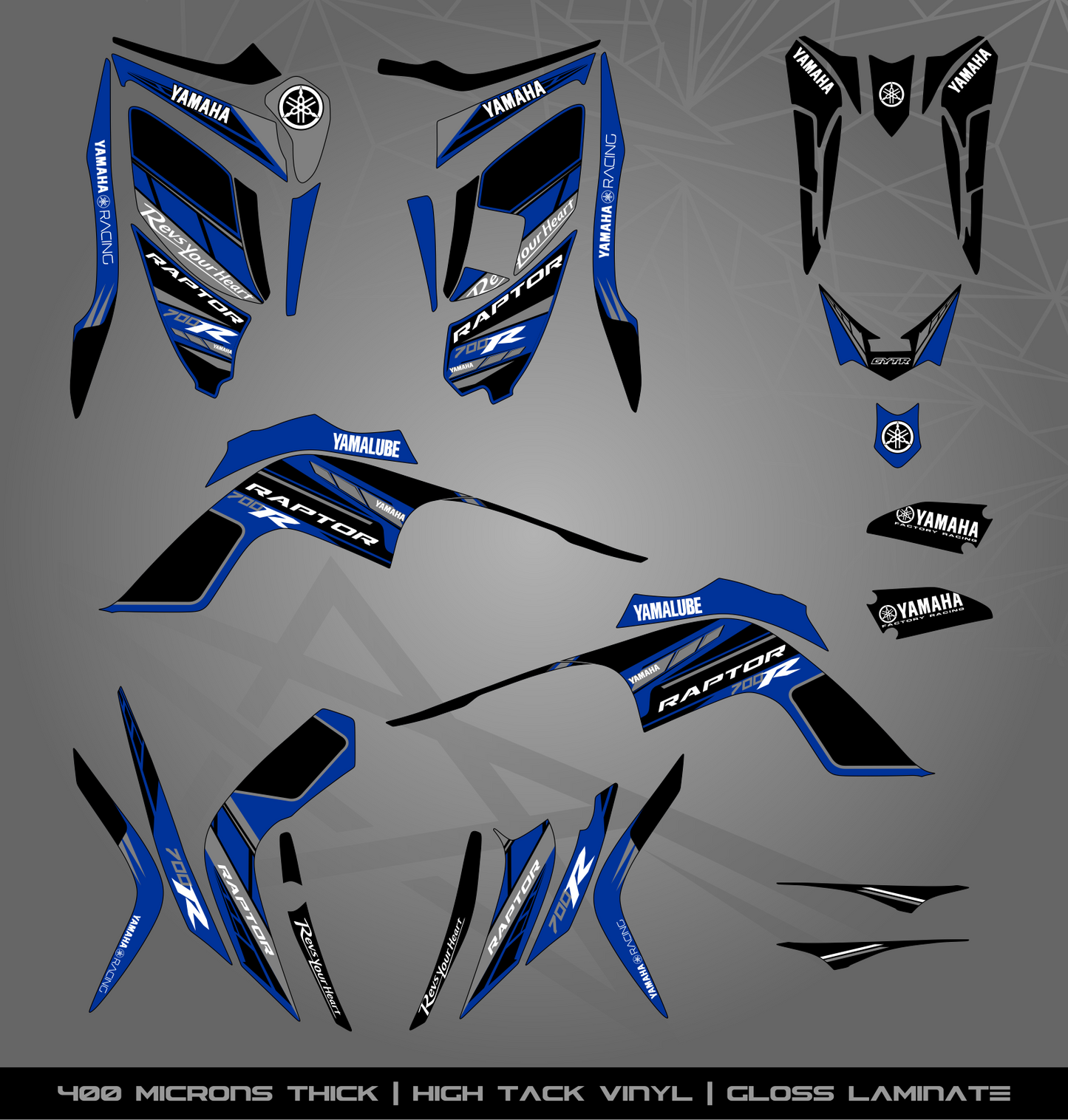 Full Sticker Kit for Yamaha Raptor 700 R (2009-2012)