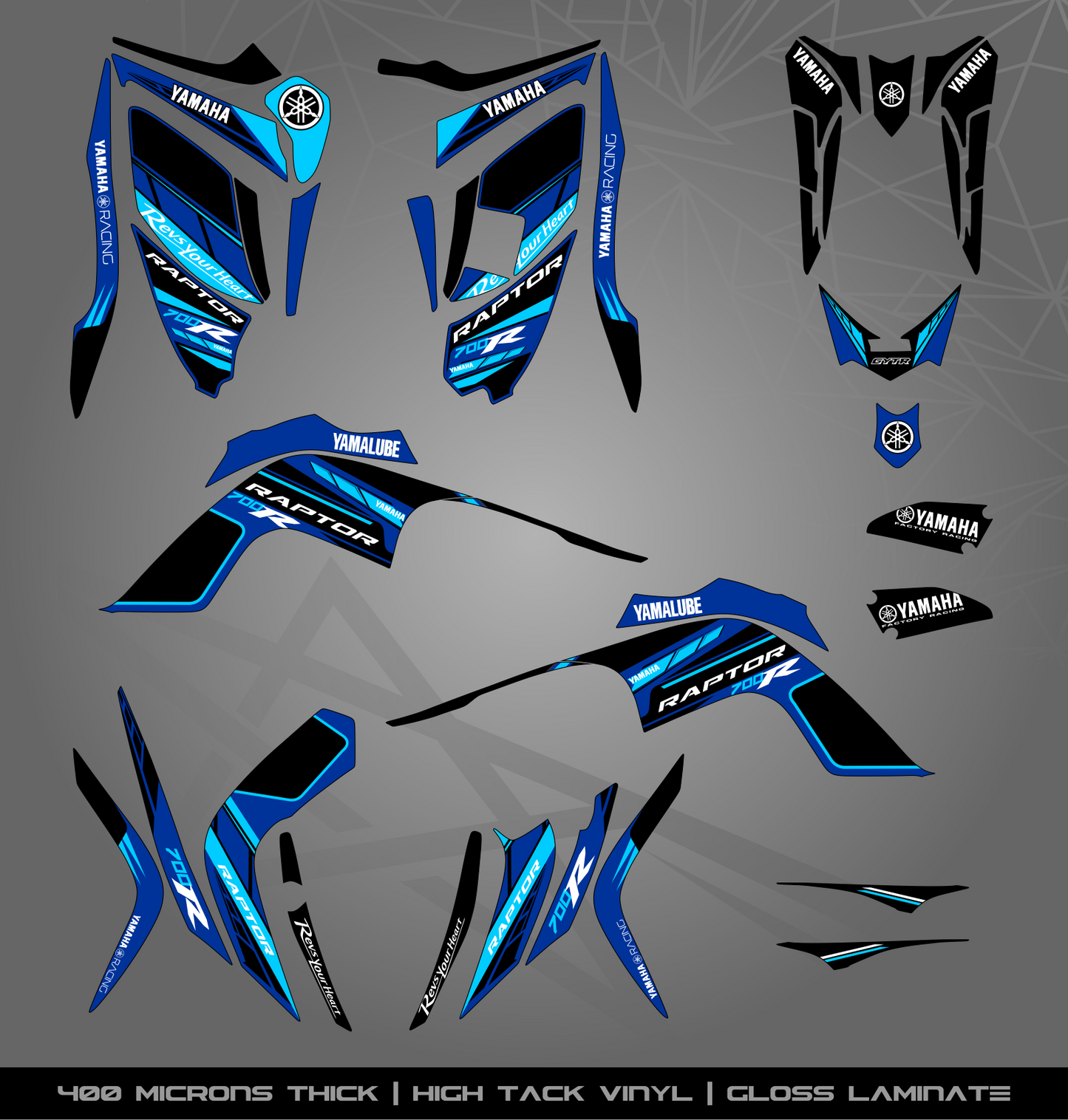 Full Sticker Kit for Yamaha Raptor 700 R (2009-2012)