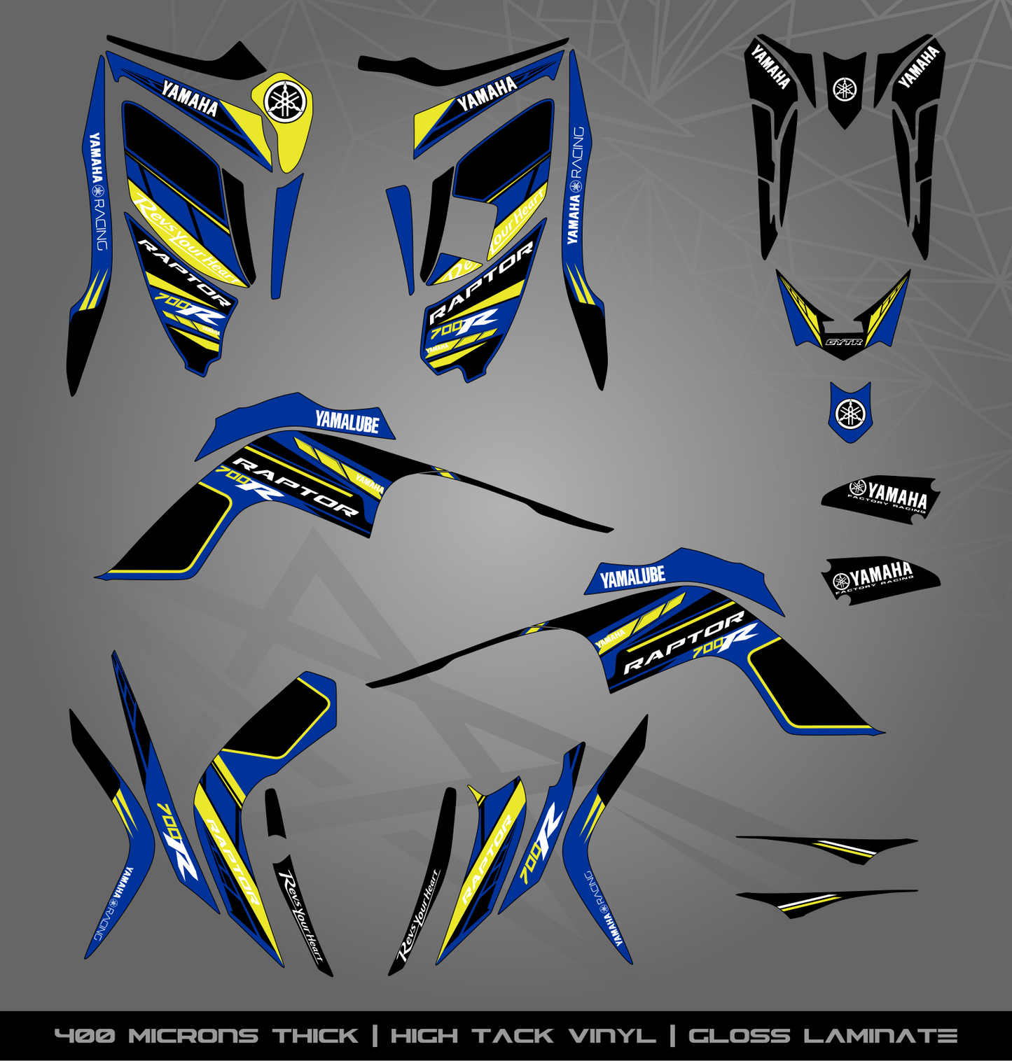 Full Sticker Kit for Yamaha Raptor 700 R (2009-2012)