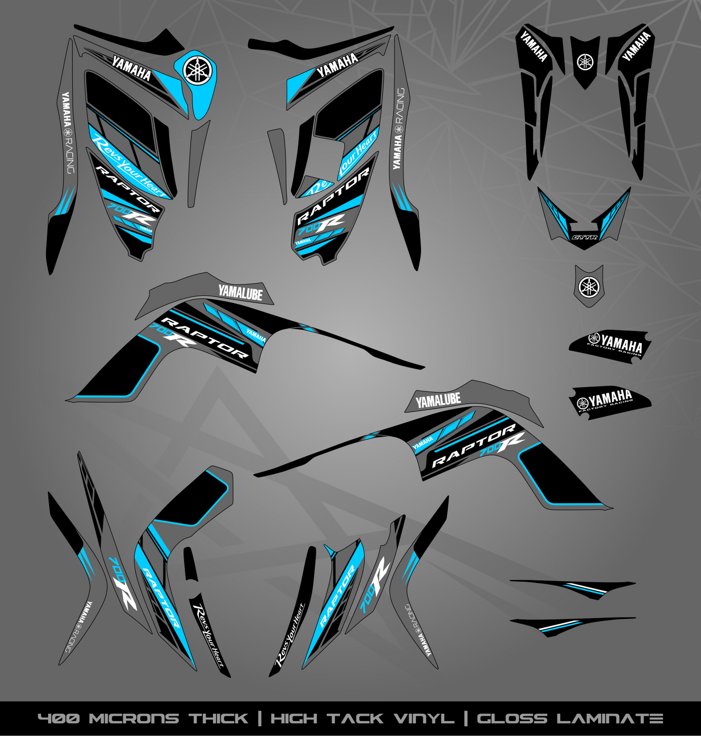 Full Sticker Kit for Yamaha Raptor 700 R (2009-2012)