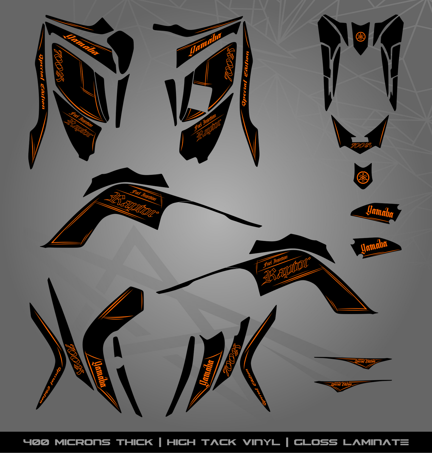 Full Sticker Kit for Yamaha Raptor 700 R (2009-2012)