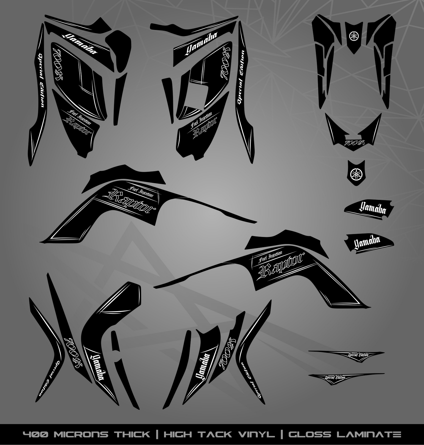 Full Sticker Kit for Yamaha Raptor 700 R (2009-2012)