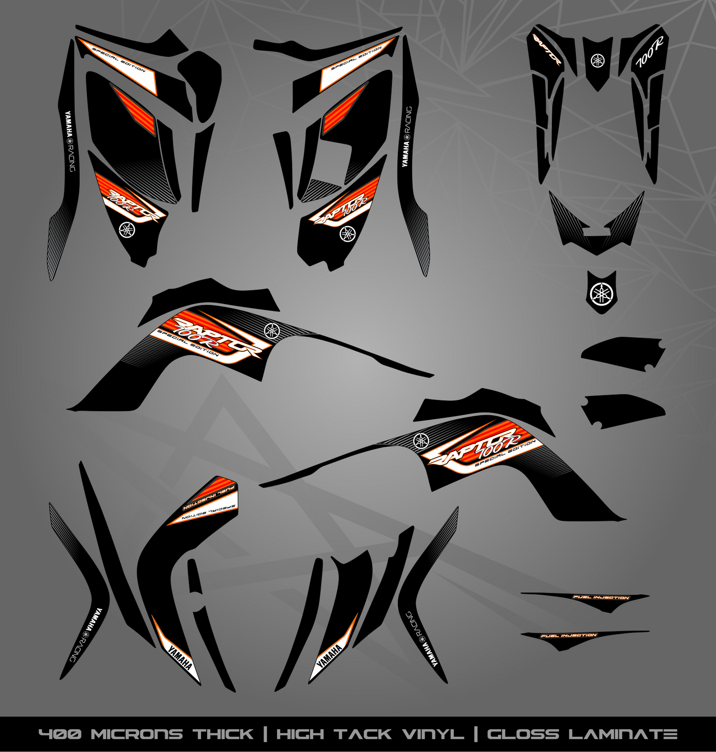 Full Sticker Kit for Yamaha Raptor 700 R (2009-2012)