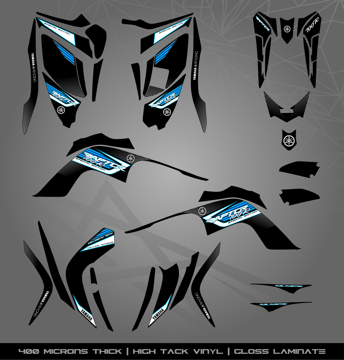 Full Sticker Kit for Yamaha Raptor 700 R (2009-2012)