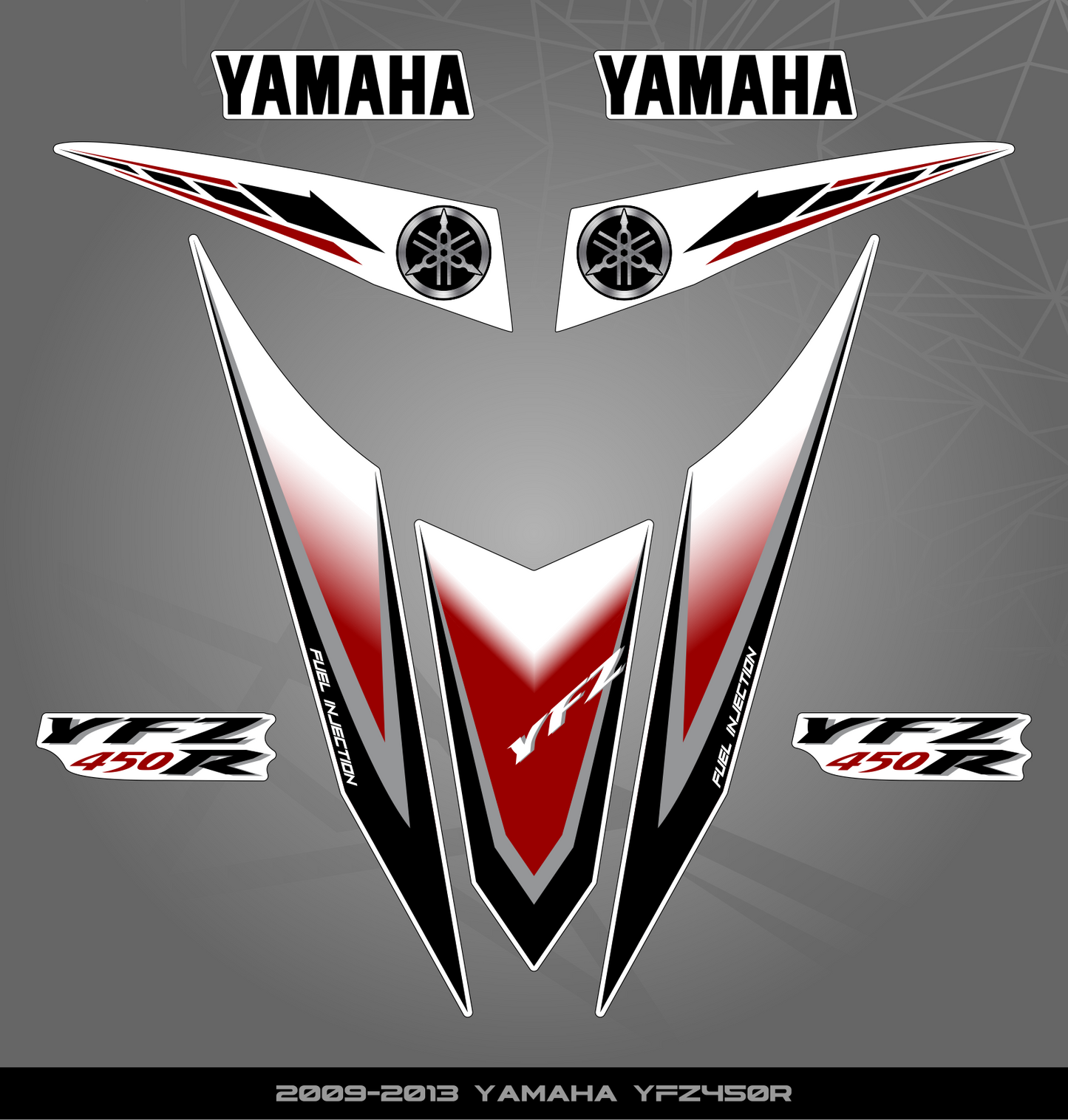 Partial Sticker Kit for Yamaha YFZ 450 R (2009-2013)