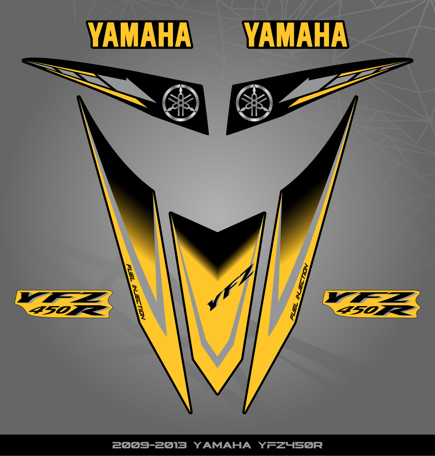 Partial Sticker Kit for Yamaha YFZ 450 R (2009-2013)