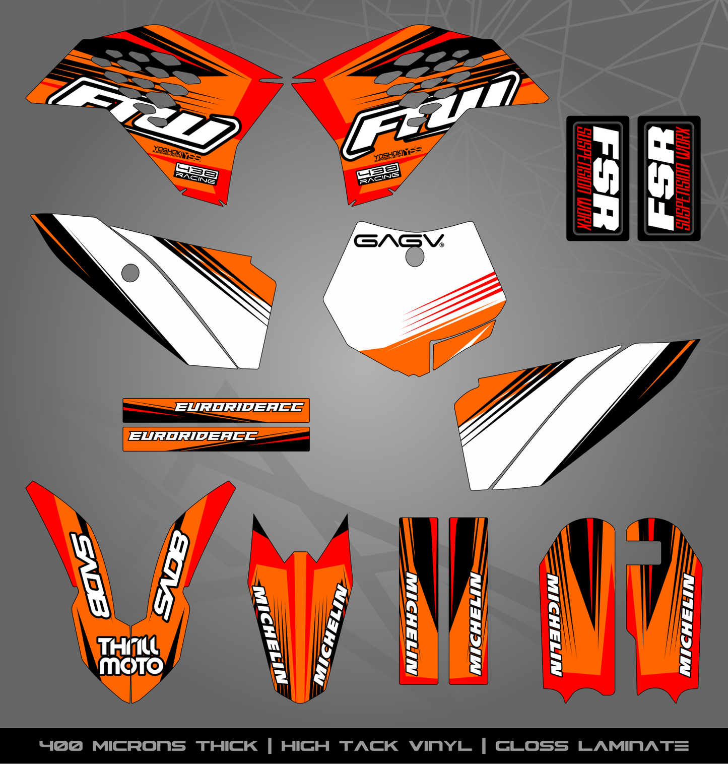 Full Sticker Kit for KTM MX / Enduro bike