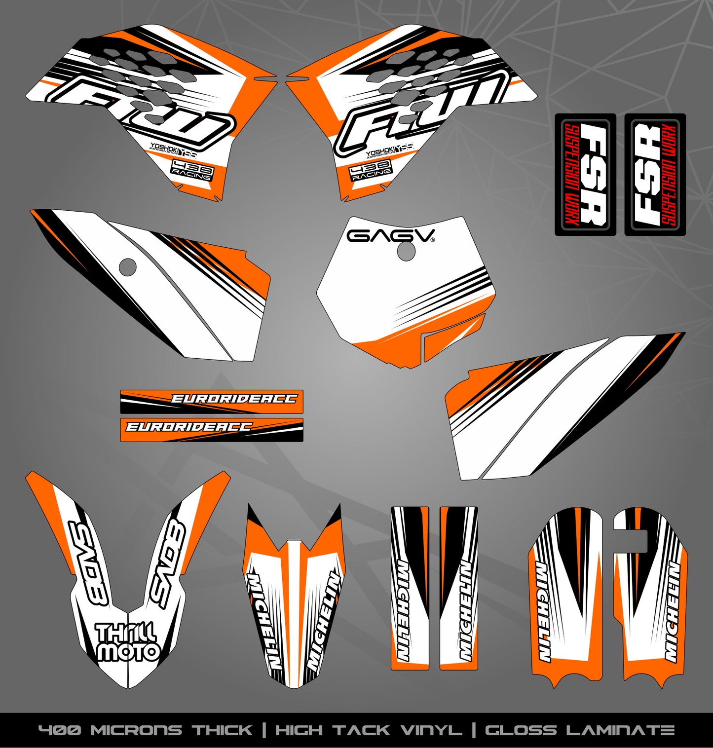 Full Sticker Kit for KTM MX / Enduro bike