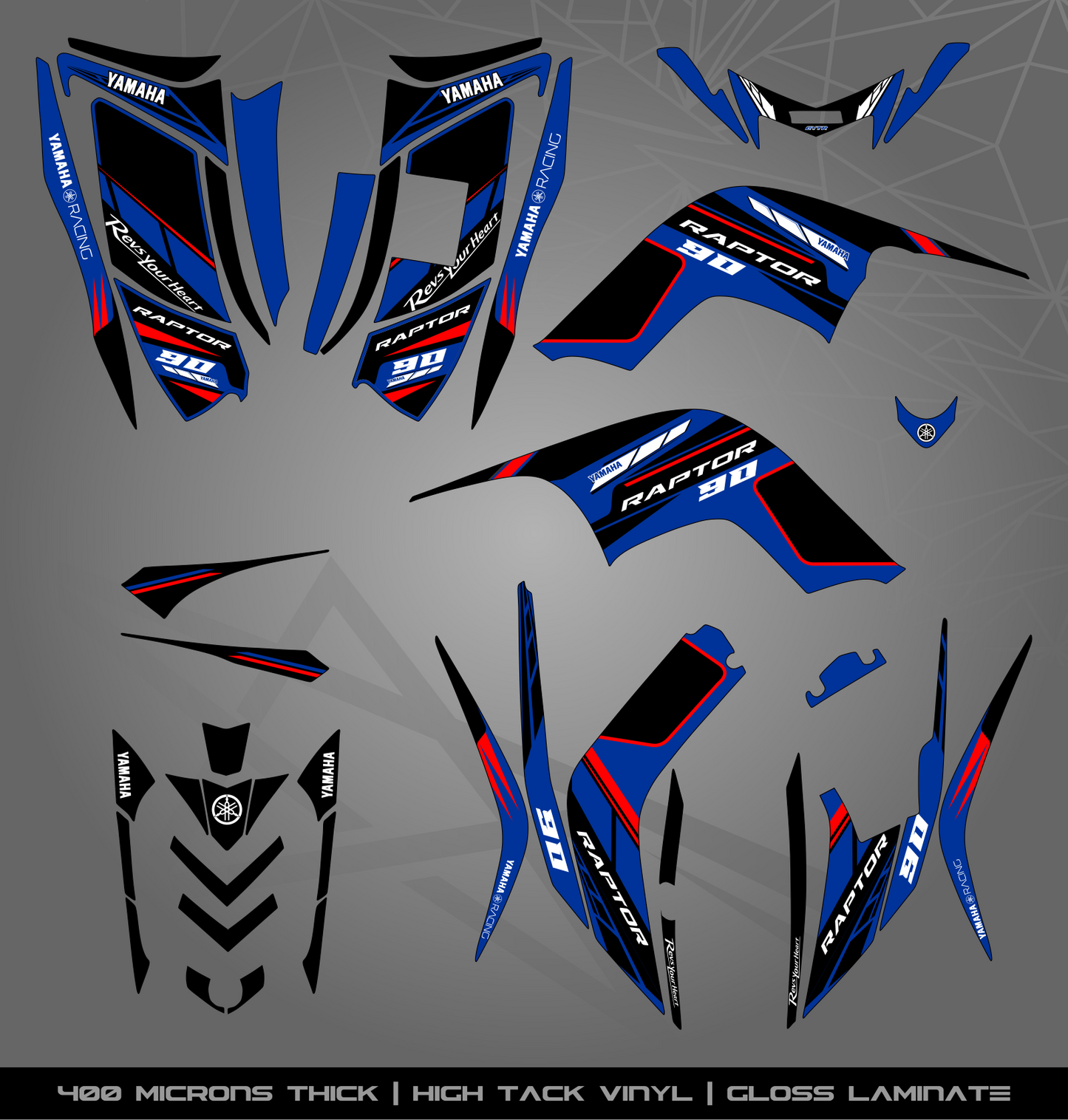 Full Sticker Kit for Yamaha Raptor 90 (2009-2015)