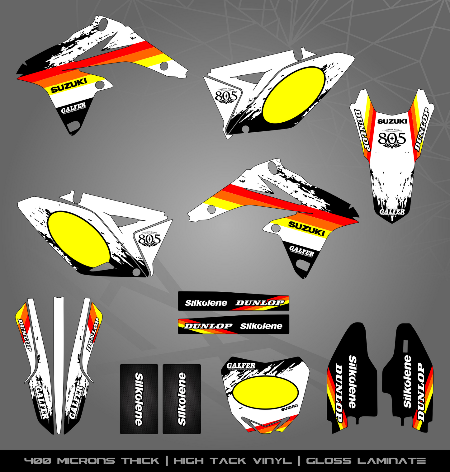 Full Sticker Kit for Suzuki MX bike