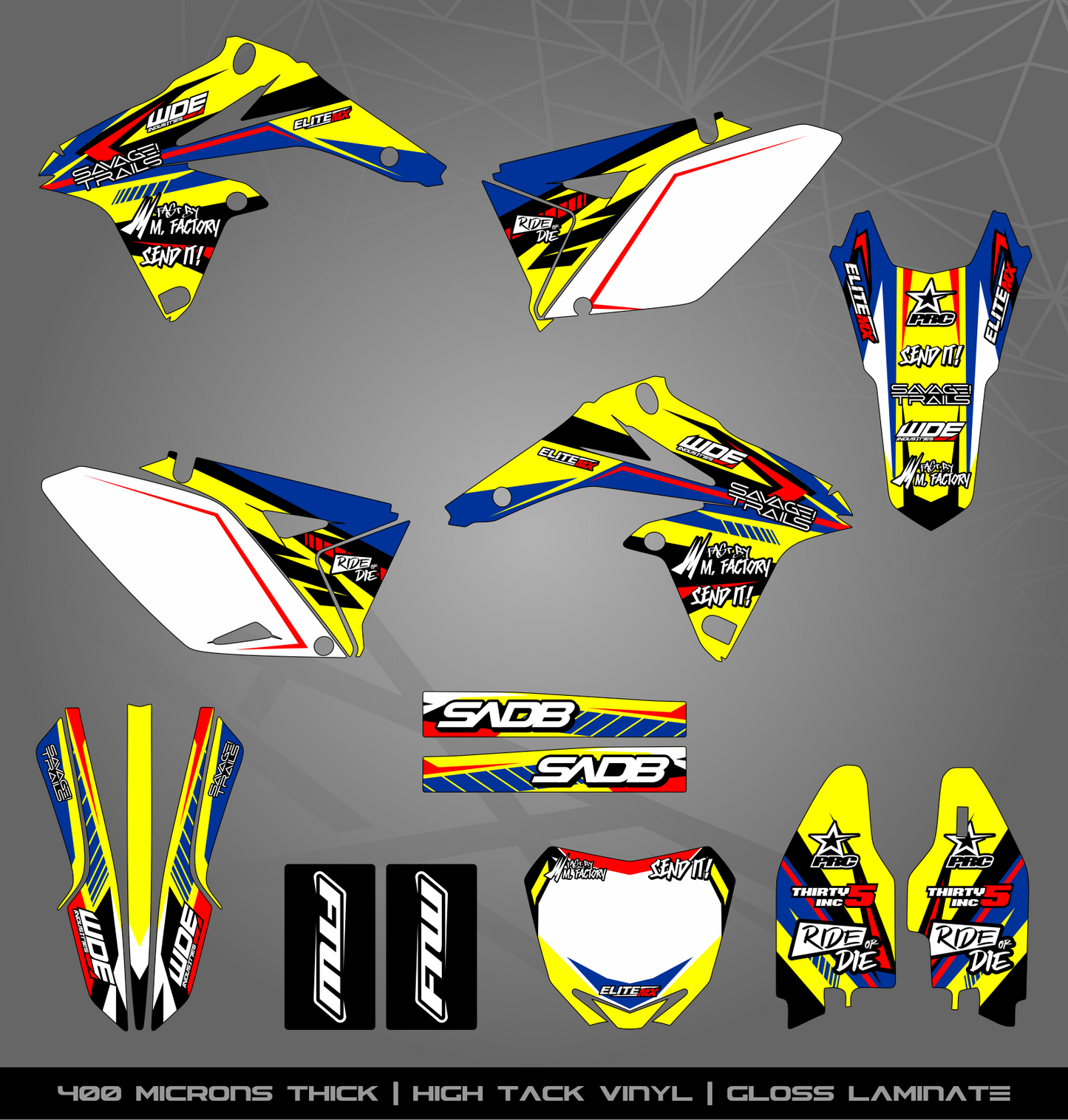 Full Sticker Kit for Suzuki MX bike