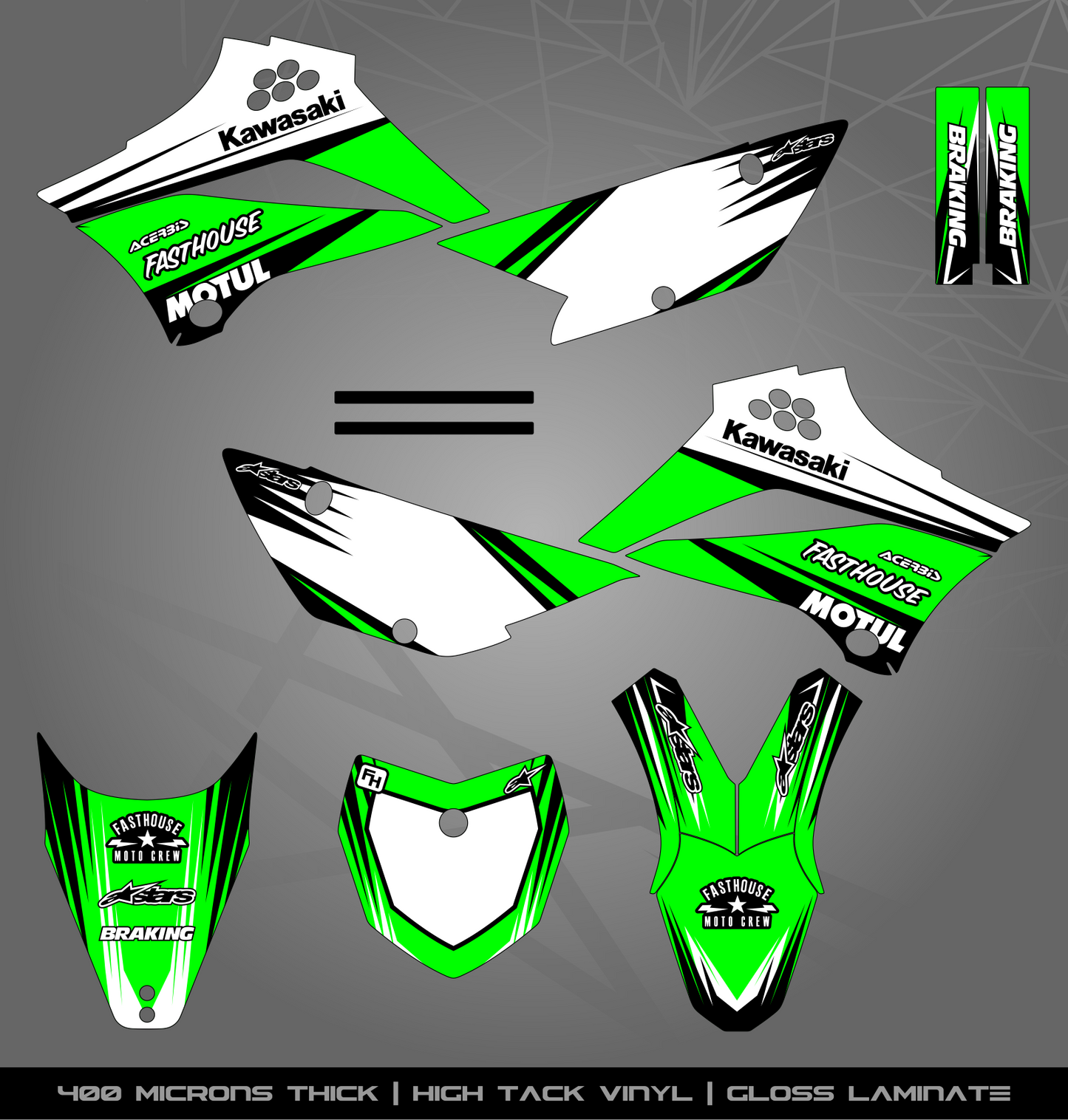 Full Sticker Kit for Kawasaki MX Bikes