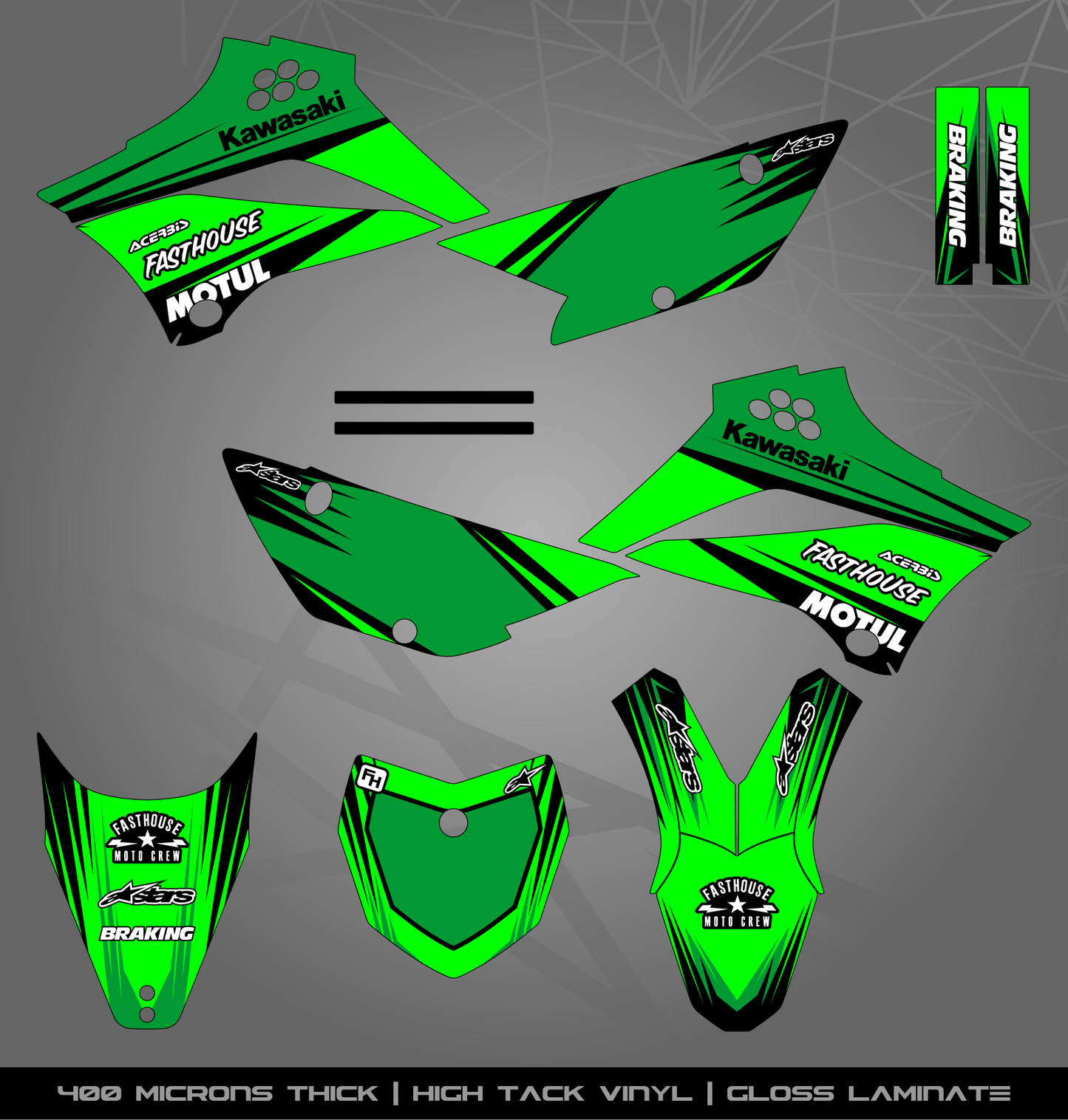 Full Sticker Kit for Kawasaki MX Bikes