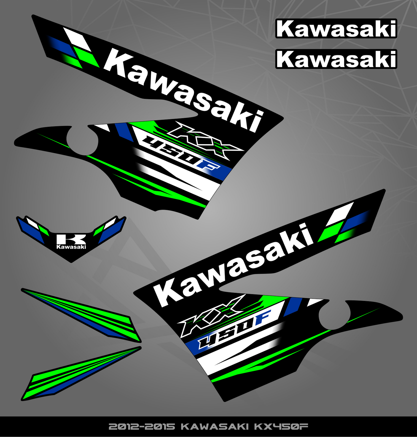 Partial Sticker Kit for Kawasaki KX 450 F (2012-2015)