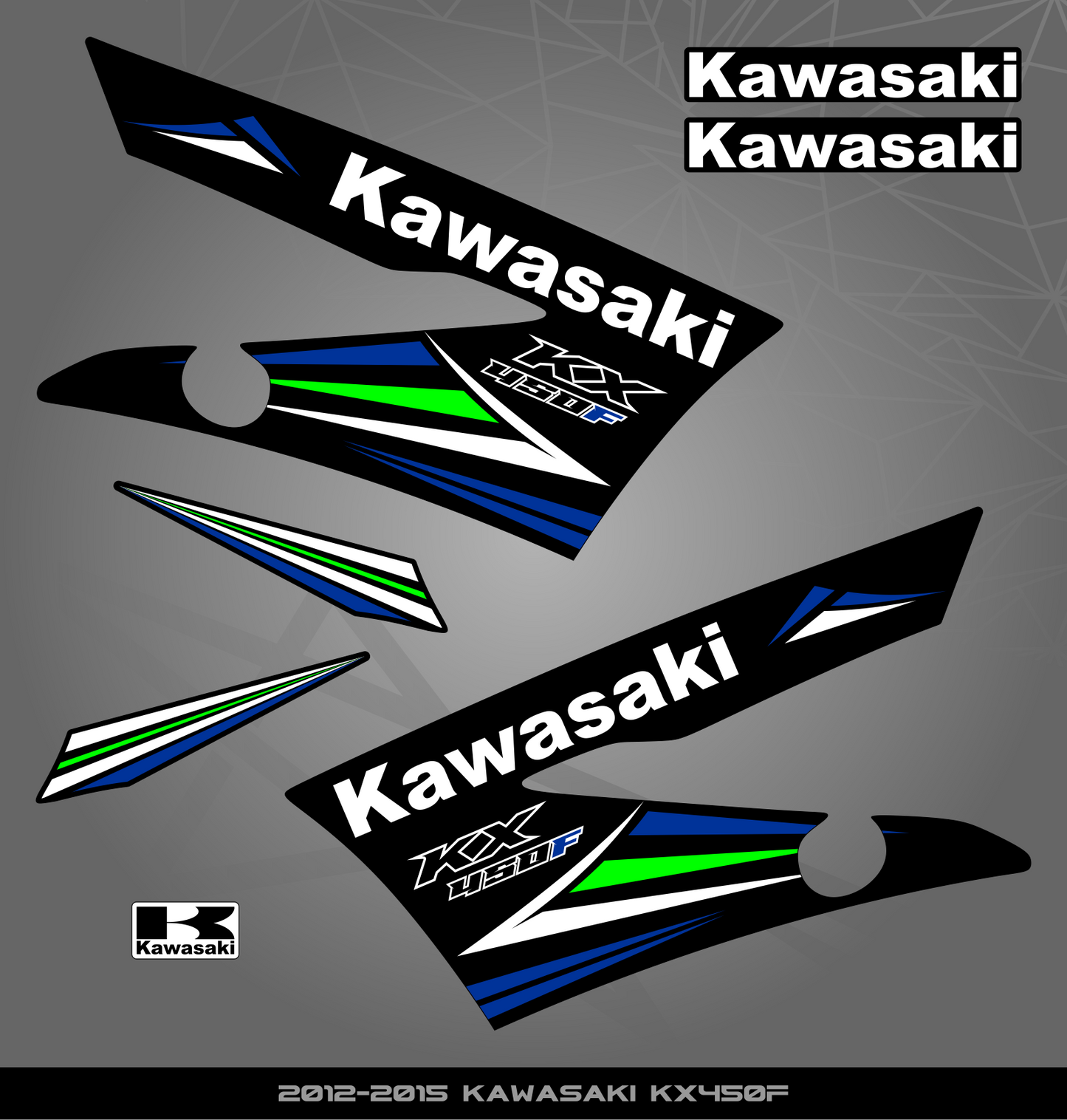 Partial Sticker Kit for Kawasaki KX 450 F (2012-2015)