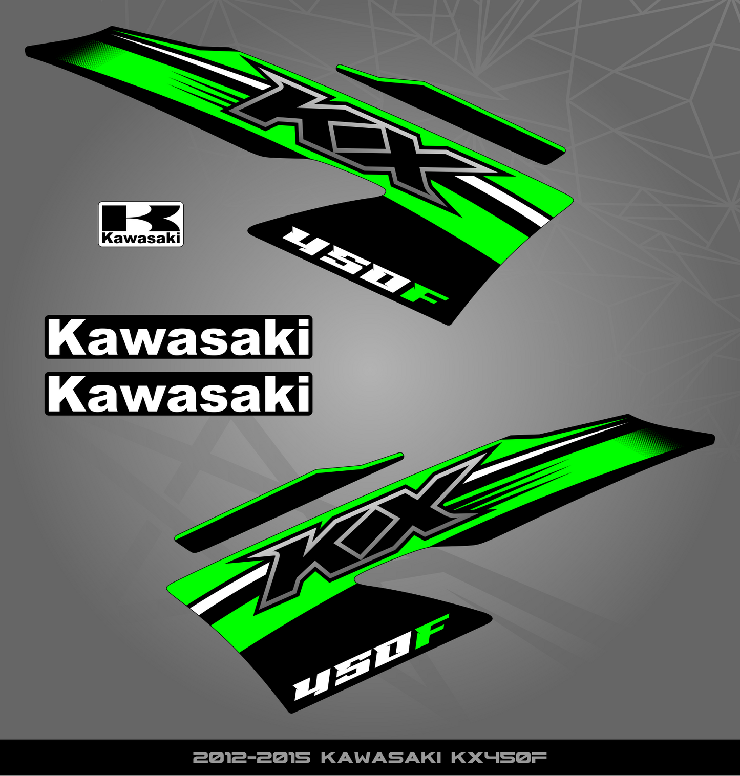 Partial Sticker Kit for Kawasaki KX 450 F (2012-2015)
