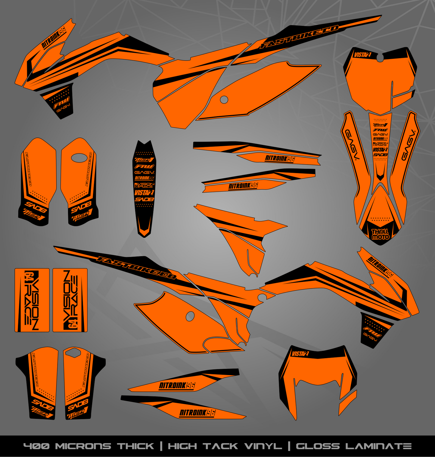 Full Sticker Kit for KTM MX / Enduro bike