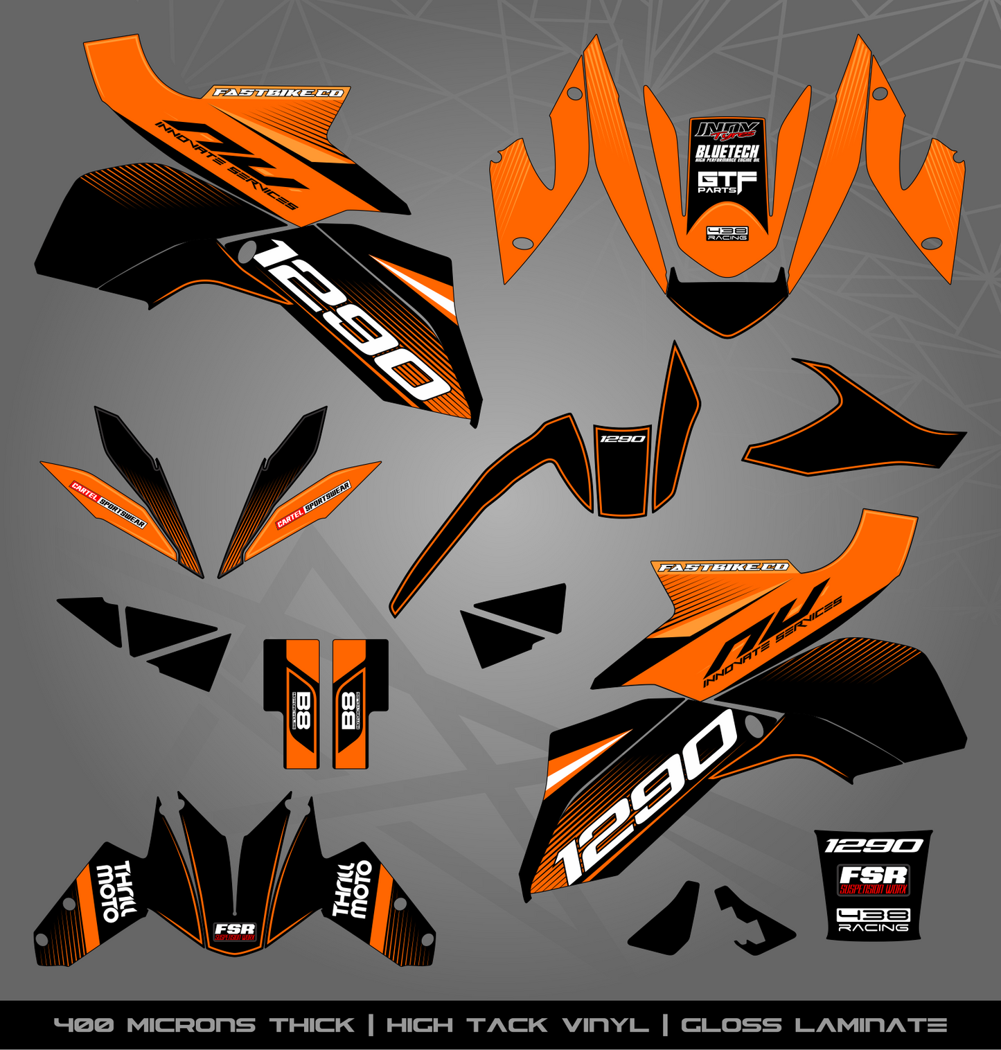 Full Sticker Kit for KTM 1290 Superduke (2013-2016)