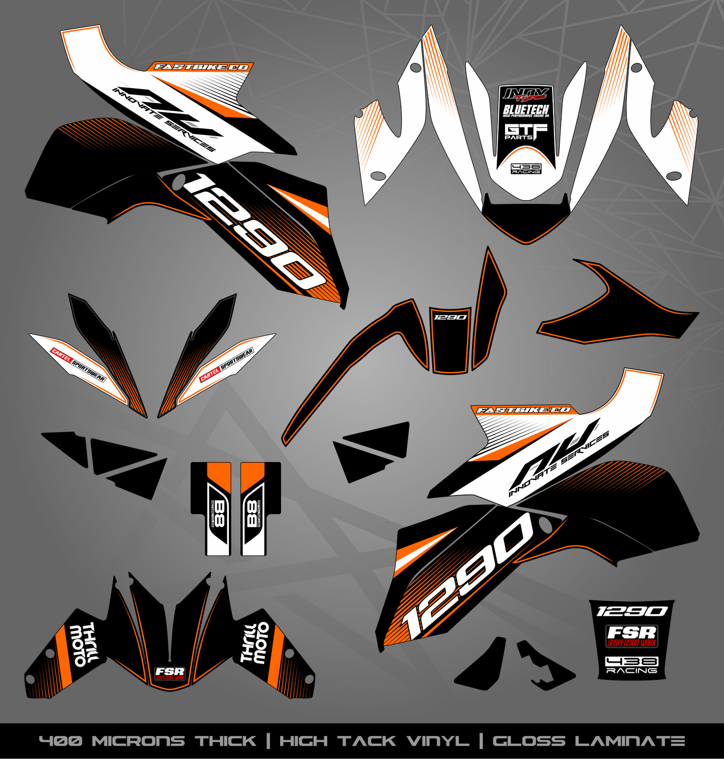 Full Sticker Kit for KTM 1290 Superduke (2013-2016)