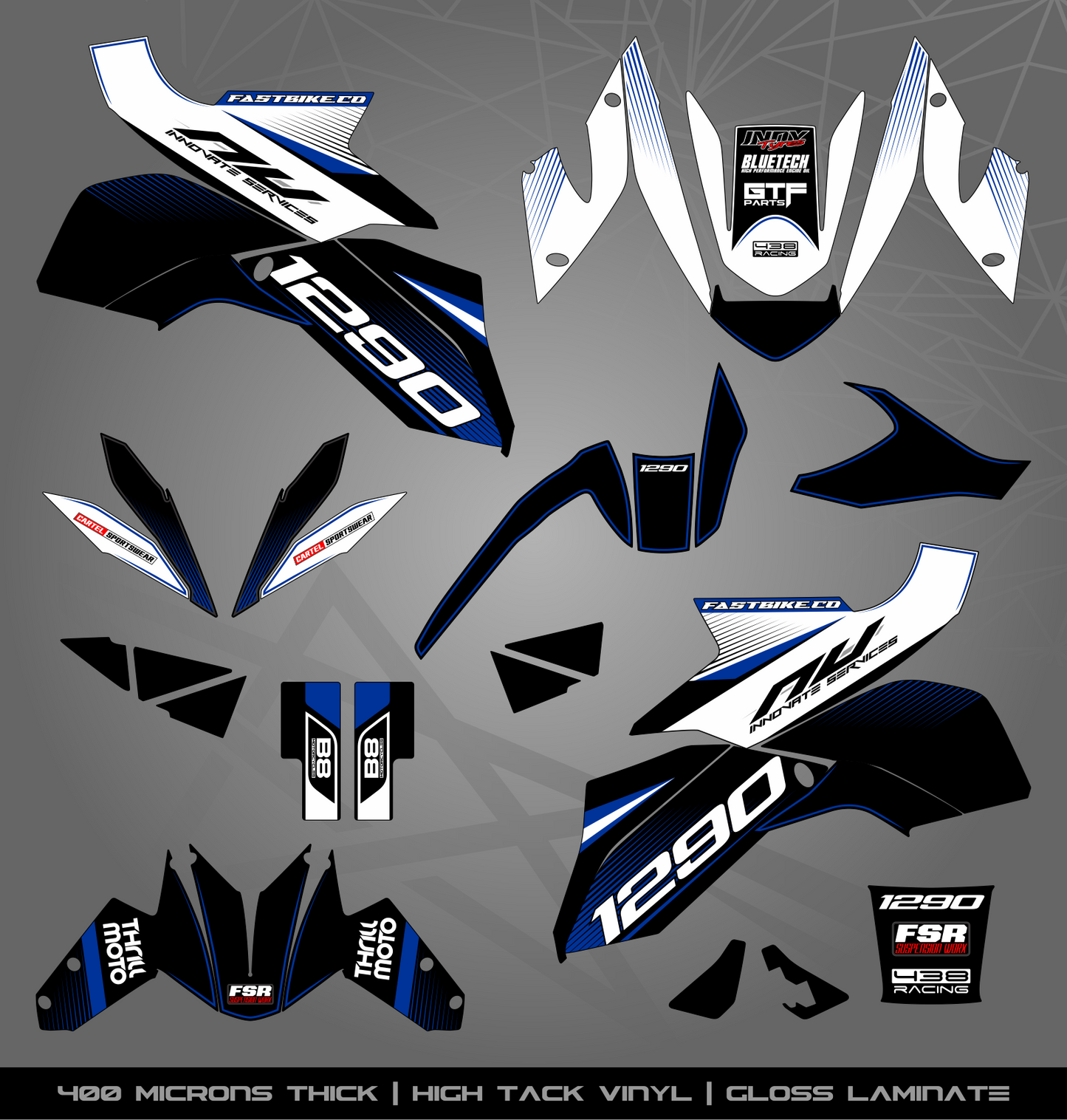 Full Sticker Kit for KTM 1290 Superduke (2013-2016)
