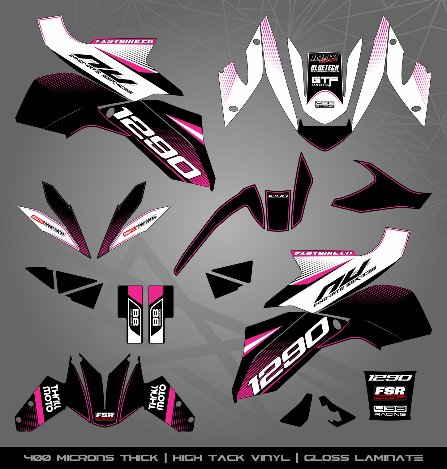 Full Sticker Kit for KTM 1290 Superduke (2013-2016)