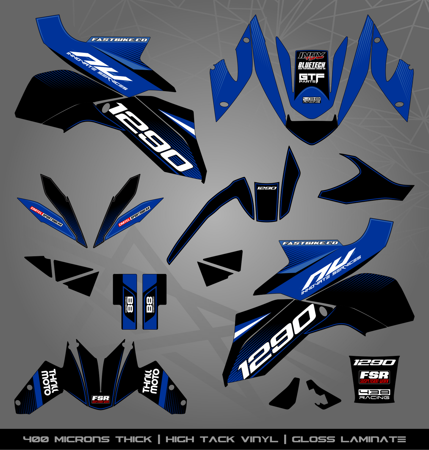 Full Sticker Kit for KTM 1290 Superduke (2013-2016)