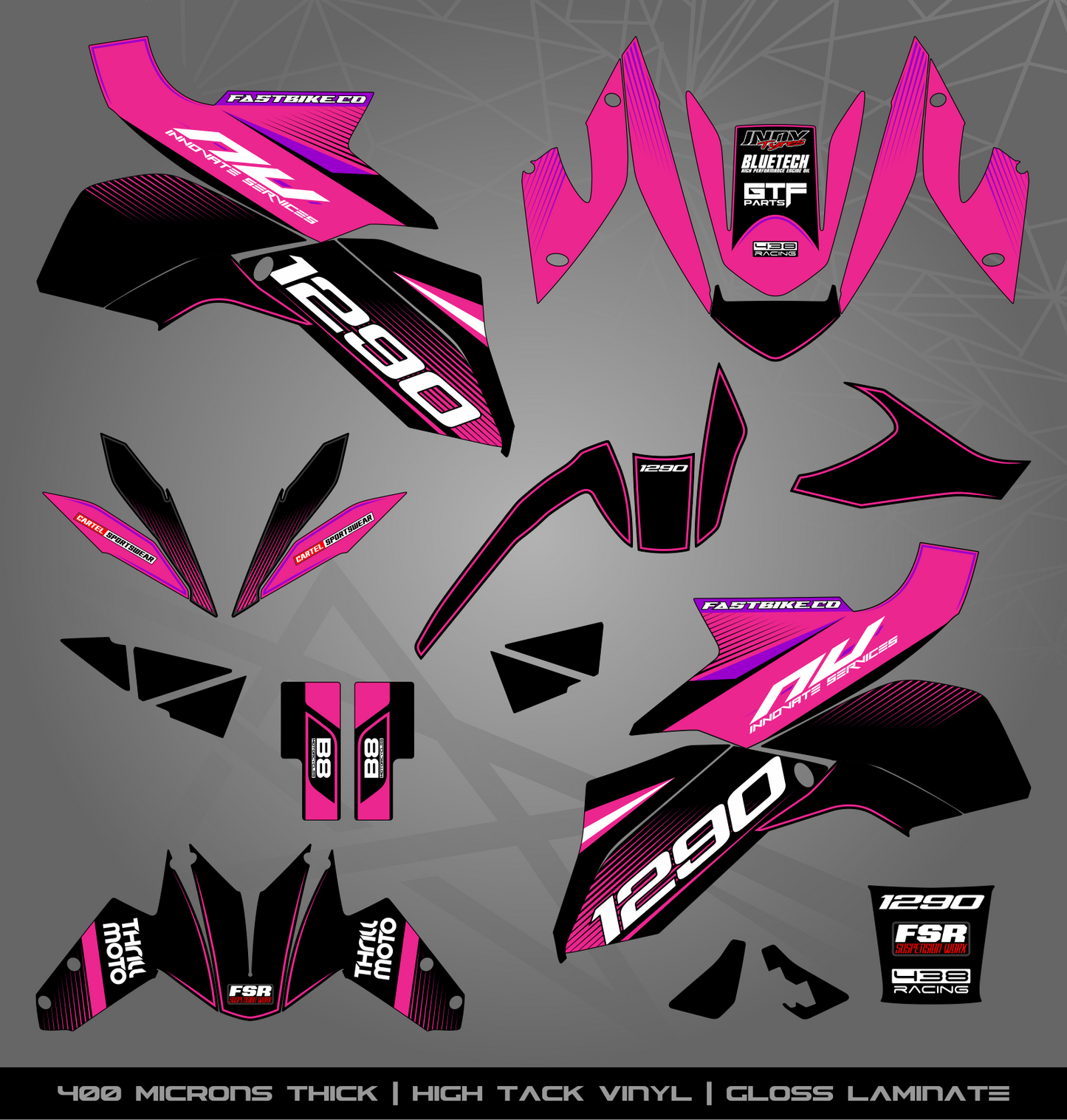 Full Sticker Kit for KTM 1290 Superduke (2013-2016)