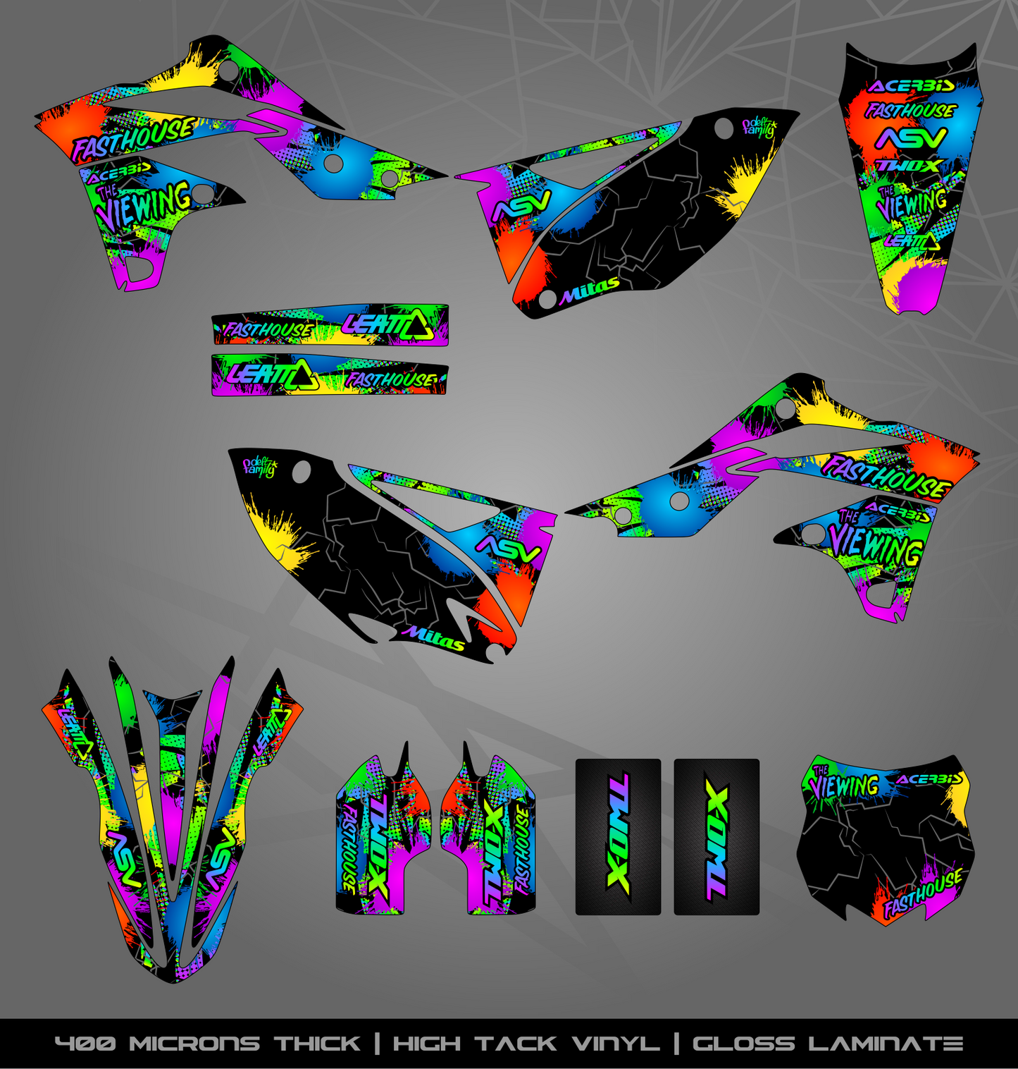 Full Sticker Kit for Kawasaki MX Bikes